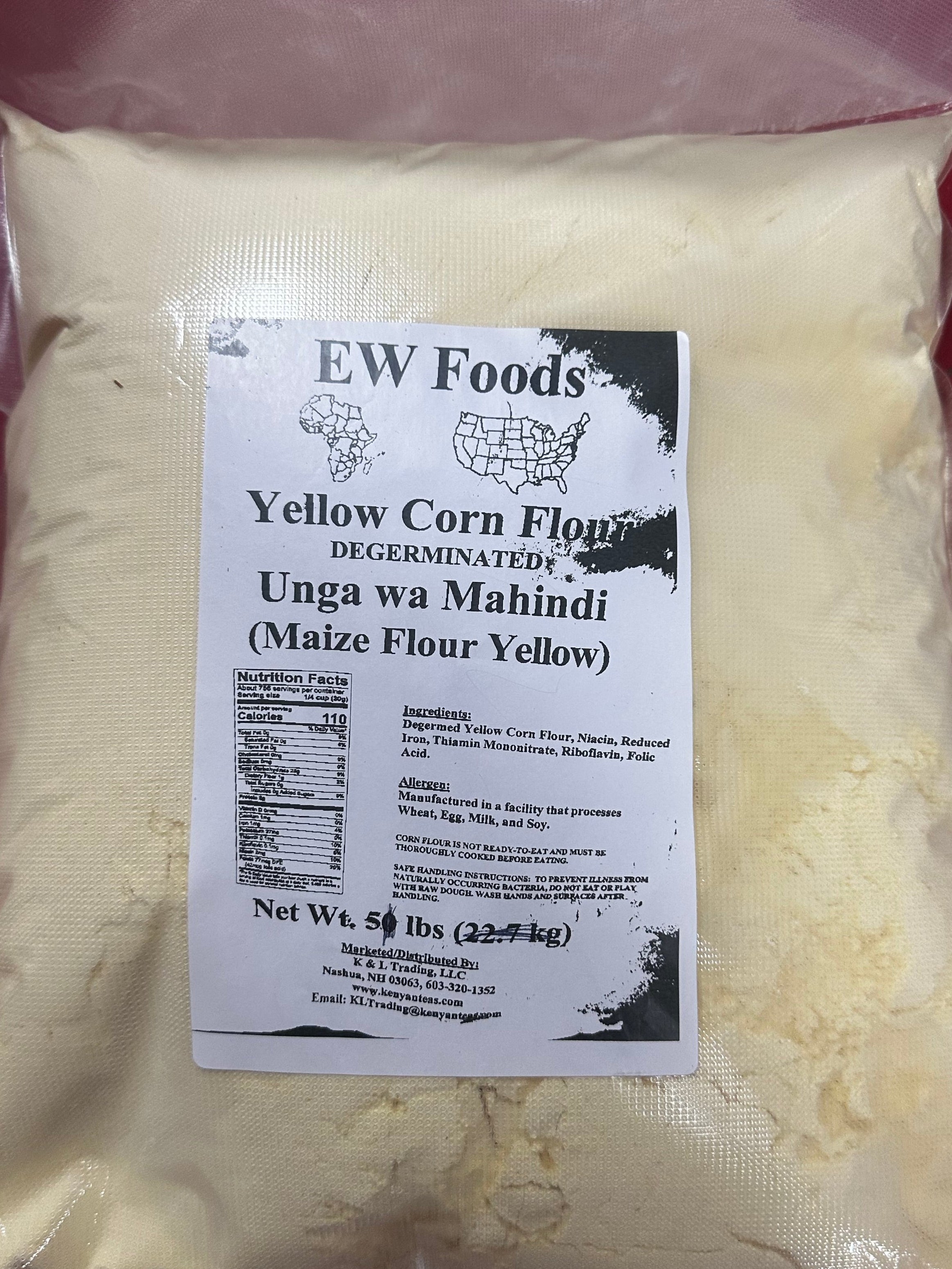 EW Foods Yellow Corn Flour – Degerminated Maize Flour Unga Wa