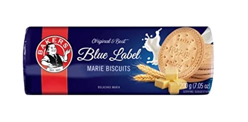 Bakers Blue Label Marie Biscuits South African Classic Cookies | Light Crisp Tea Biscuits for Coffee Dessert Baking Snacking Everyday Pantry Essential