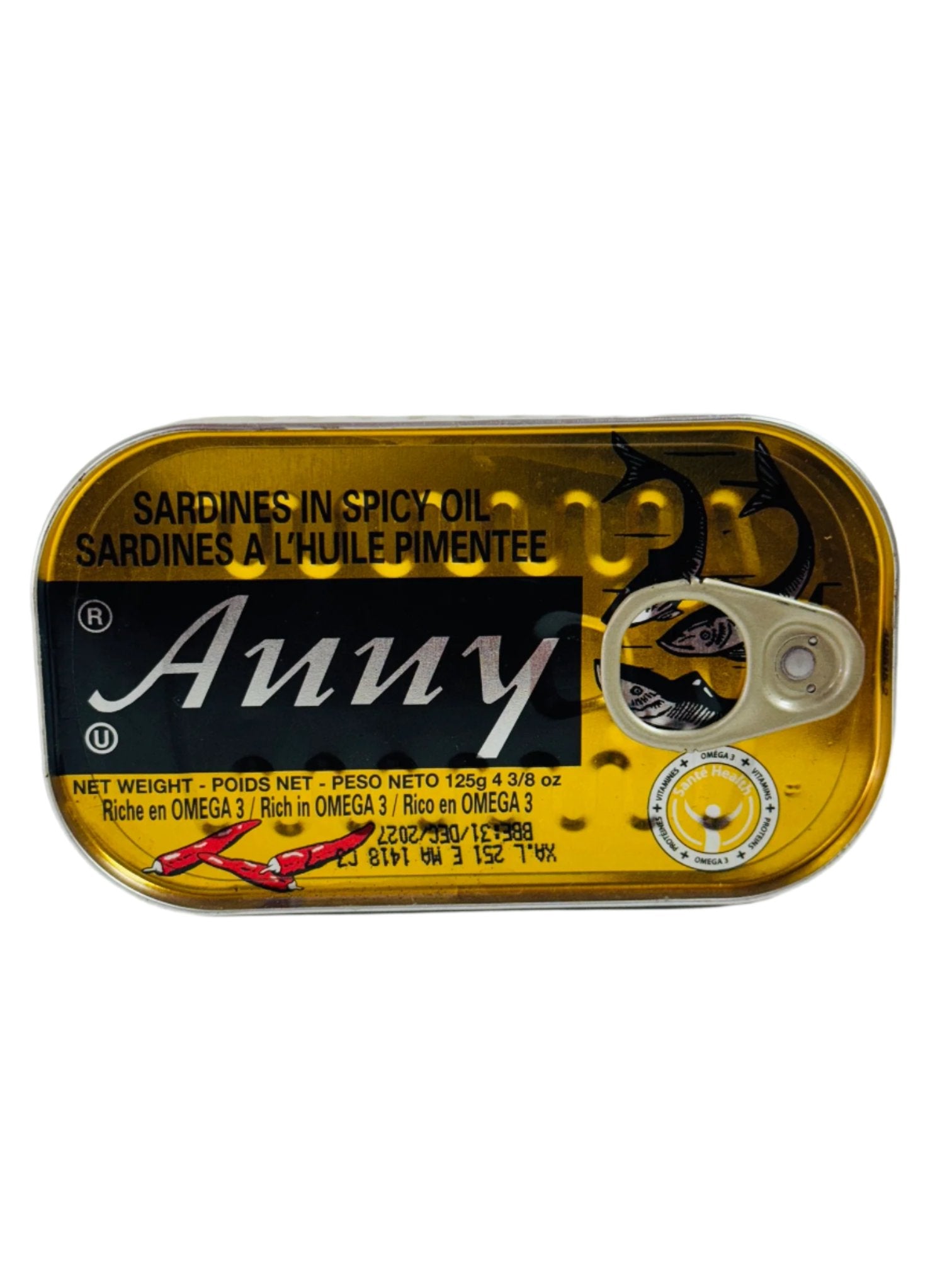 Anny Sardines in Spicy Oil - Rich in Omega 3 (125g) - pack of 4