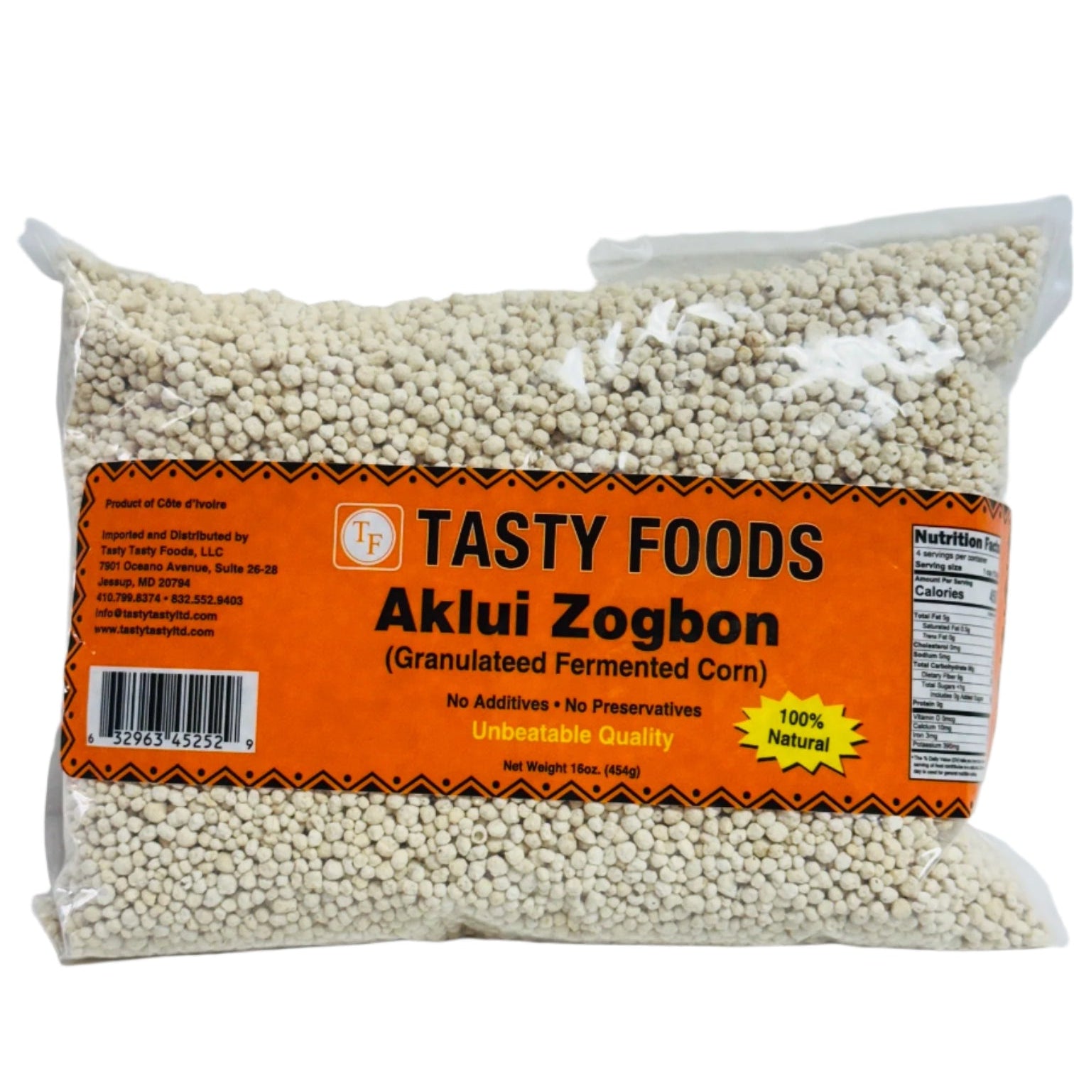 Tasty Foods Aklui Zogbon – Granulated Fermented Corn