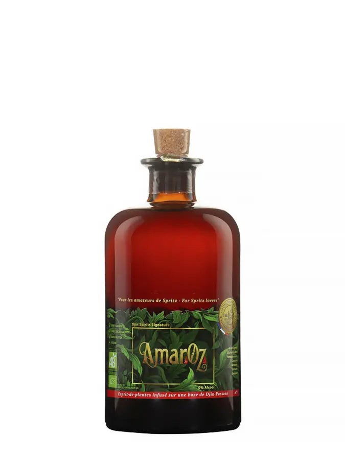 AmarOz 0% Alcohol Botanical Spirit – Premium Non Alcoholic Gin Alternative & Aperitif – Herbal Plant-Based Spirit for Spritz, Mocktails & Cocktails – Alcohol Free, Sugar Conscious, Vegan, Distilled Botanical Drink for Gin Lovers