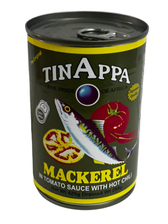 TinAppa Mackerel in Tomato Sauce with Hot Chili – Spicy & Flavorful (425g)