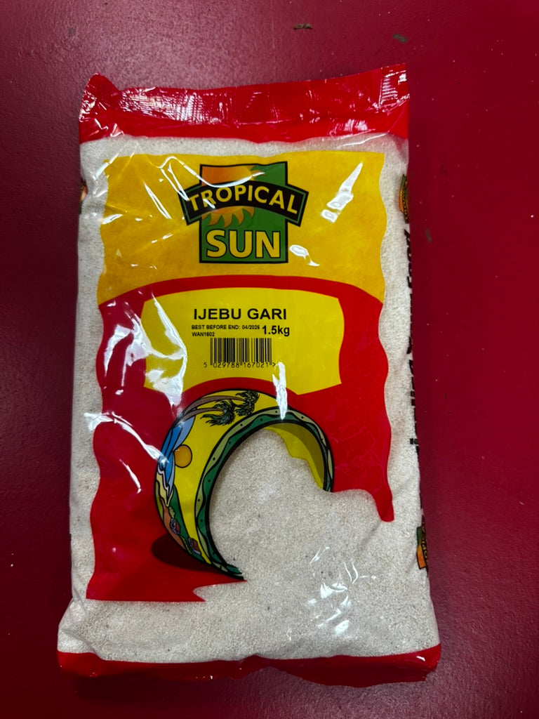 Tropical Sun Ijebu Gari - 1.5kg | Crisp & Fermented Cassava Granules