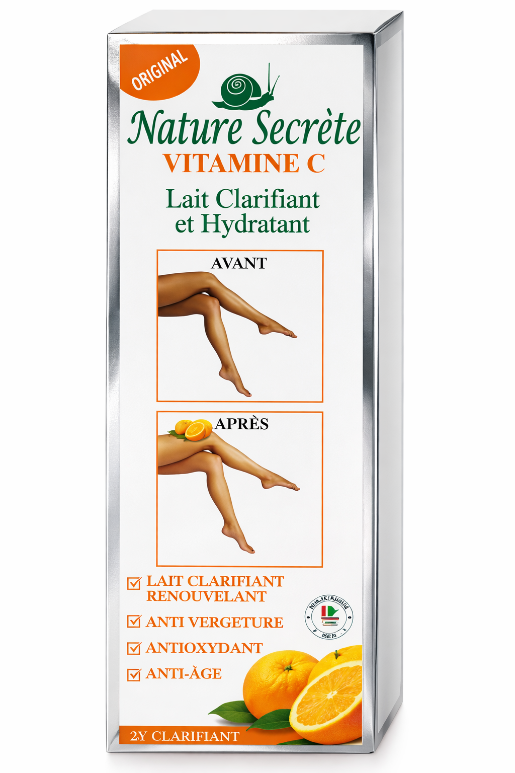Nature Secrete Vitamin C Brightening Body Lotion – Clarifying & Hydrating Body Milk for Dark Spots, Uneven Skin Tone & Stretch Marks – Antioxidant Anti-Aging Moisturizing Lotion for Smooth Radiant Skin – Daily Nourishing Skin Care