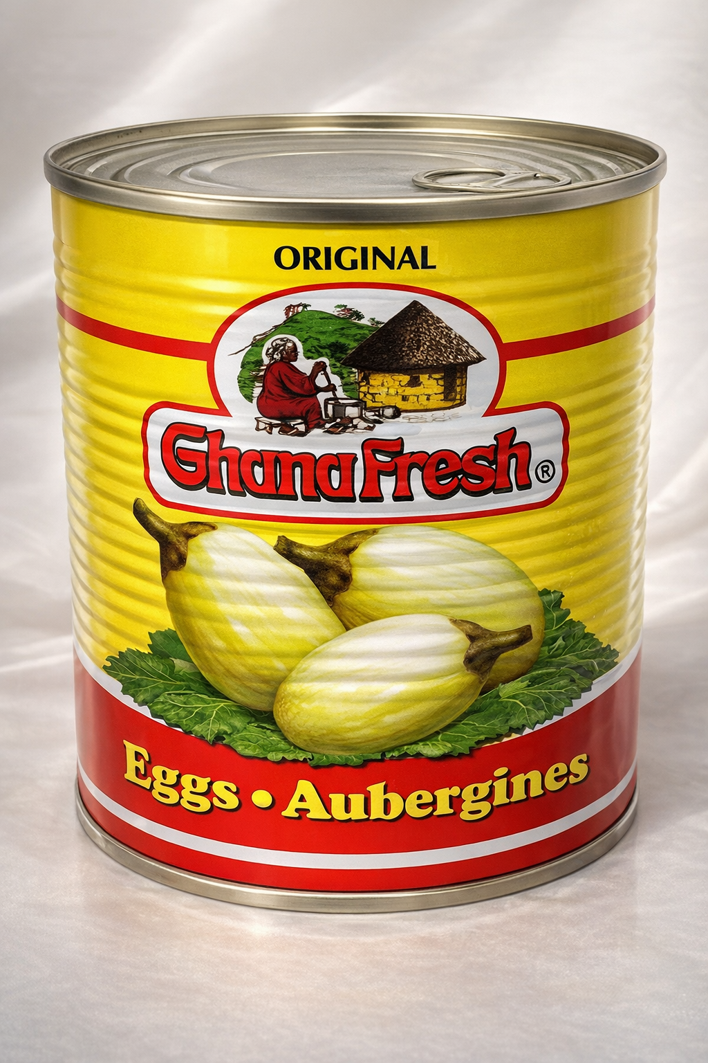 Ghana Fresh Original Eggs Aubergines – Premium Canned African Eggplant (Garden Eggs) in Brine, Authentic West African Eggplant, Ready to Cook Tropical Vegetables, Bulk Size Tin for Stews, Soups, Sauces & Traditional Recipes