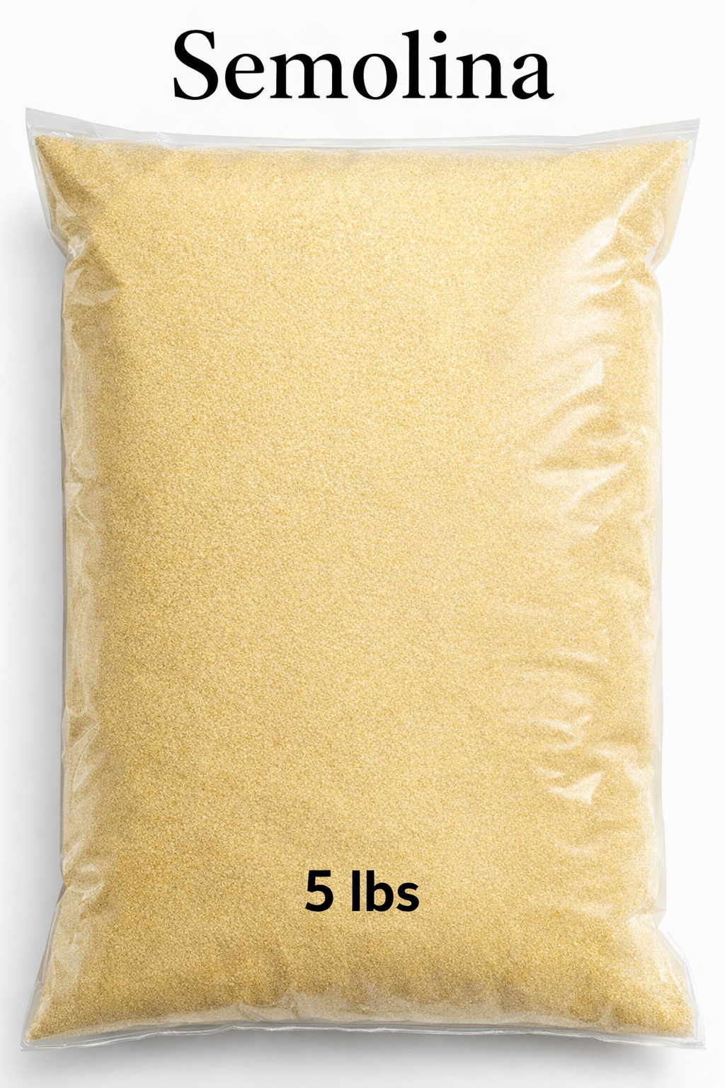 Premium Semolina Flour 5 lbs – Fine Durum Wheat Semolina for Pasta, Pizza Dough, Bread Baking, Couscous, Halwa & Indian Cooking – Non GMO Rava Sooji Wheat Semolina Grain – Baking Flour for Homemade Pasta & Traditional Recipes