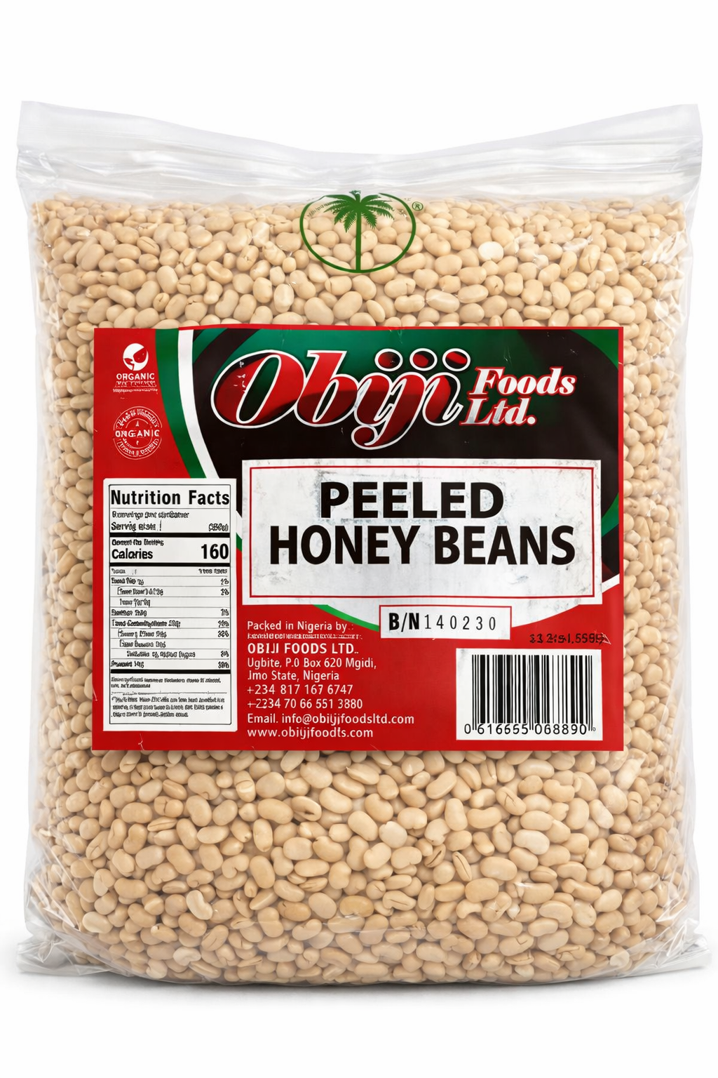 Obiji Foods Peeled Honey Beans – Premium Nigerian Peeled Beans for Moi Moi, Akara & Ewa Oloyin Recipes – High Protein Natural Honey Beans, Easy Cook, Cleaned & Ready to Use African Beans – Authentic West African Food Ingredient