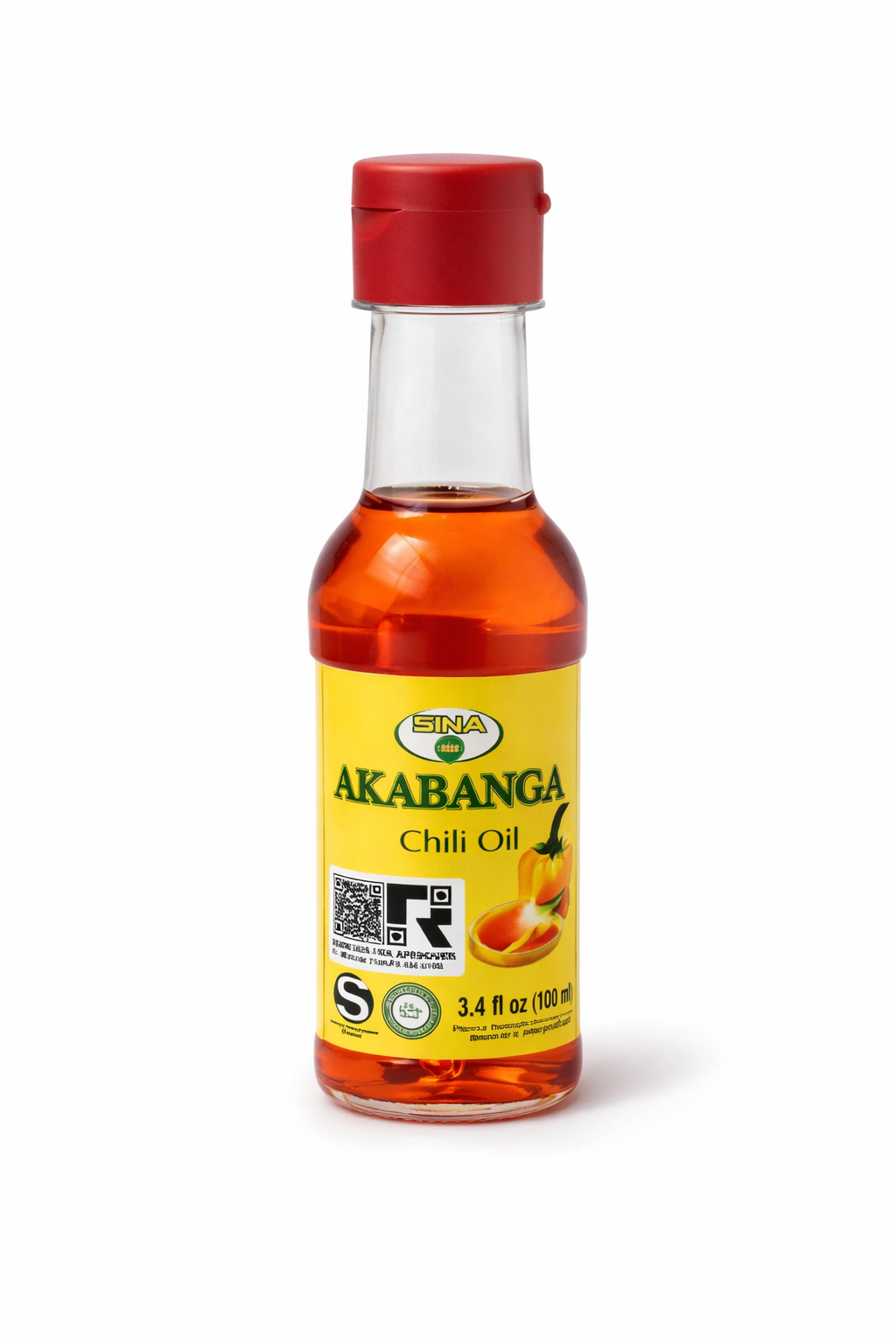 SINA Akabanga Chili Oil – Premium African Hot Chili Oil Sauce, Extra Spicy Gourmet Pepper Oil, Authentic Rwandan Chili Oil Condiment for Cooking, Noodles, Pizza, Stir Fry, Marinades & Dipping Sauce – 3.4 fl oz (100 ml)