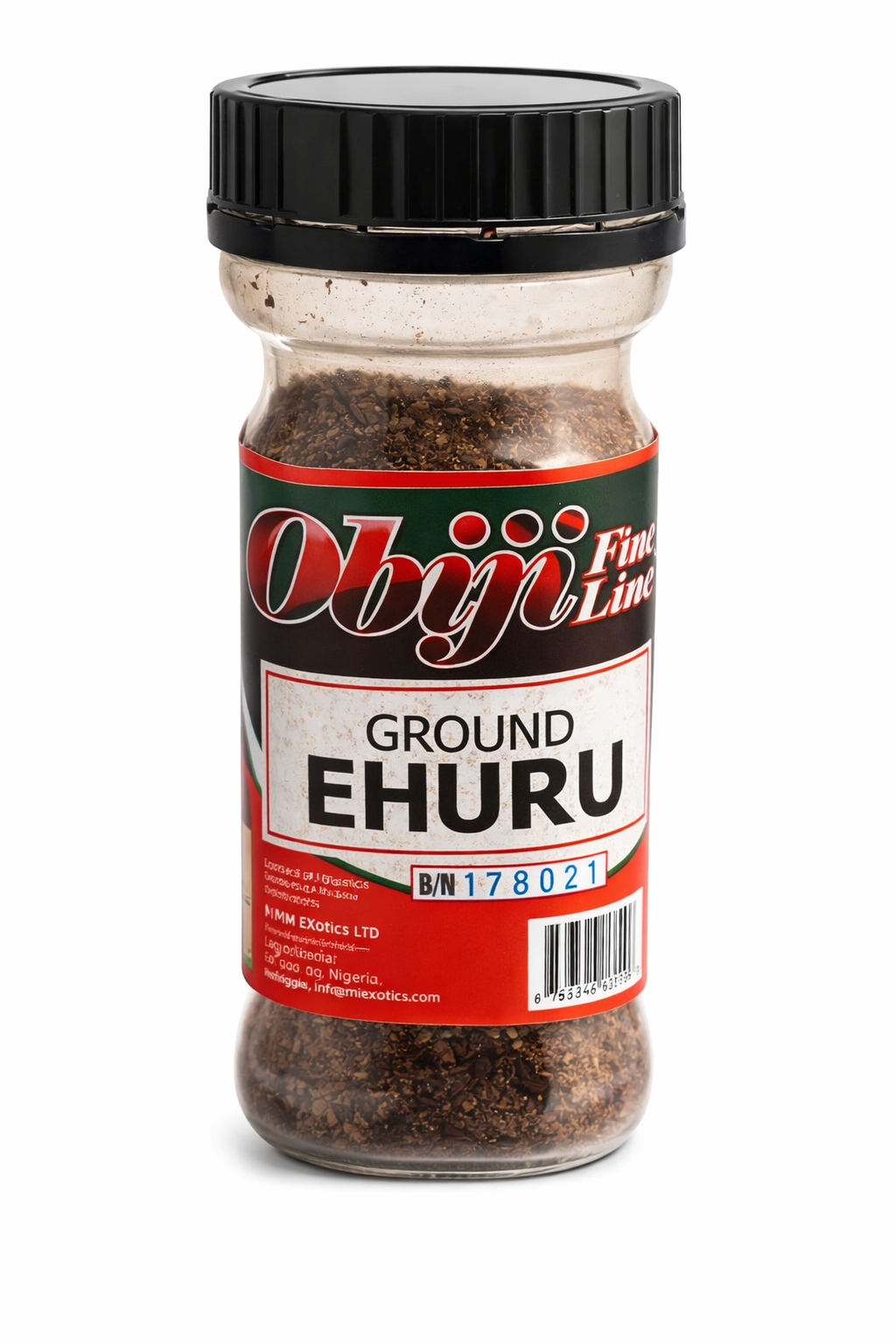 Obiji Fine Line Ground Ehuru (African Calabash Nutmeg) – 100% Pure Ground Ehuru Spice – Authentic West African Seasoning for Soups, Stews, Pepper Soup, Ogbono, Egusi & Traditional African Cooking – Aromatic, Fresh & Natural