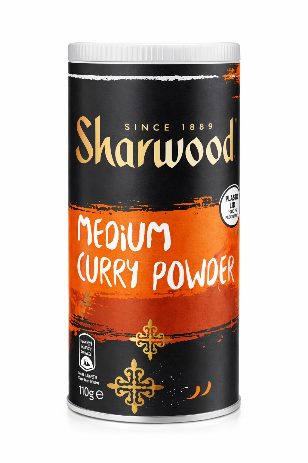 Sharwood’s Medium Curry Powder 110g | Authentic British Curry Spice Blend | Balanced Mild Heat & Rich Aroma | Indian Style Curry Seasoning for Chicken, Meat, Vegetables & Vegan Recipes | Premium Imported Curry Powder