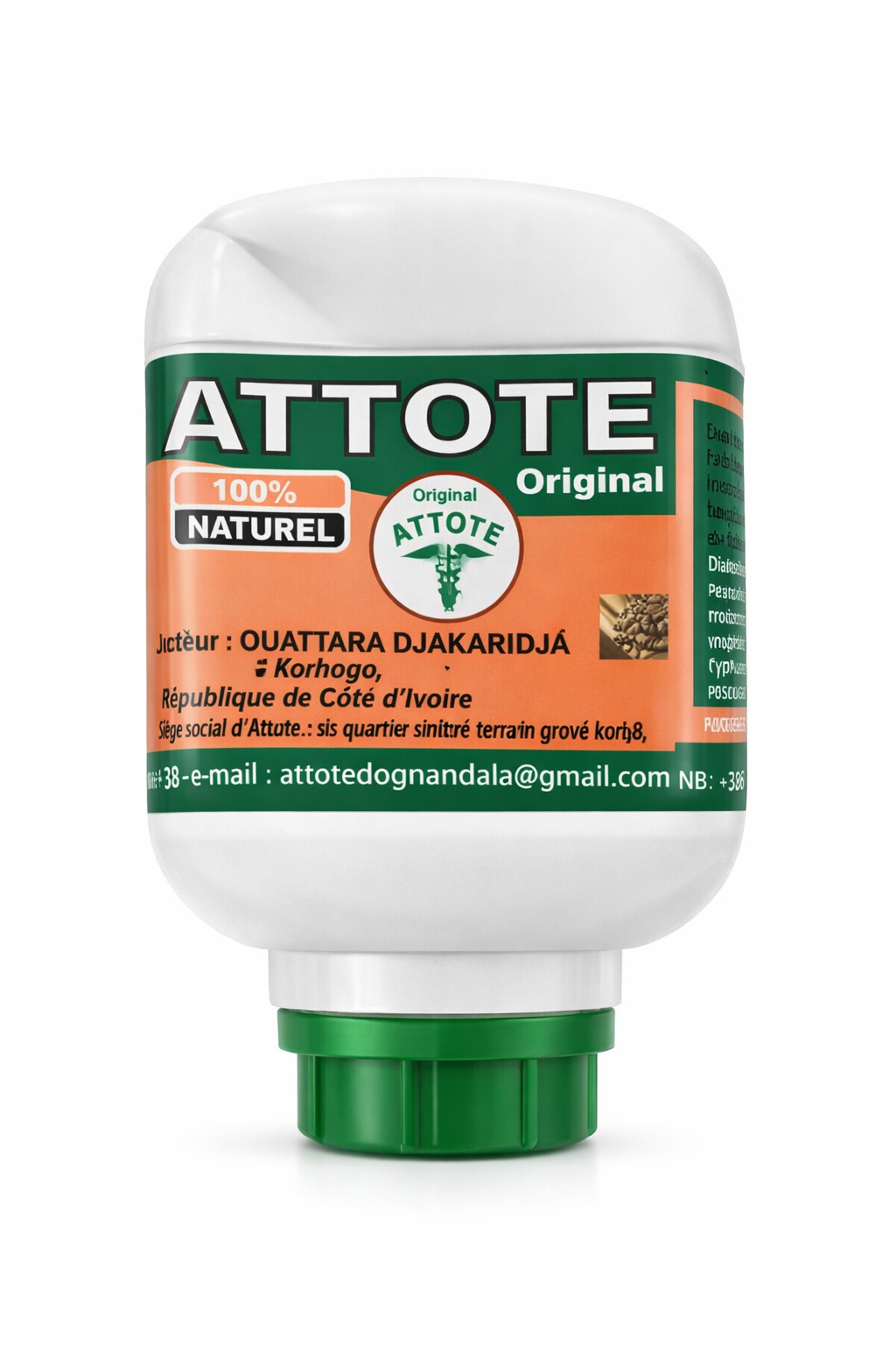 ATTOTE Original 100% Natural Herbal Paste | Traditional African Herbal Formula | Multipurpose Herbal Balm for Massage, Skin Care & Daily Wellness | Authentic Ivory Coast Herbal Preparation | Pure Naturel Formula