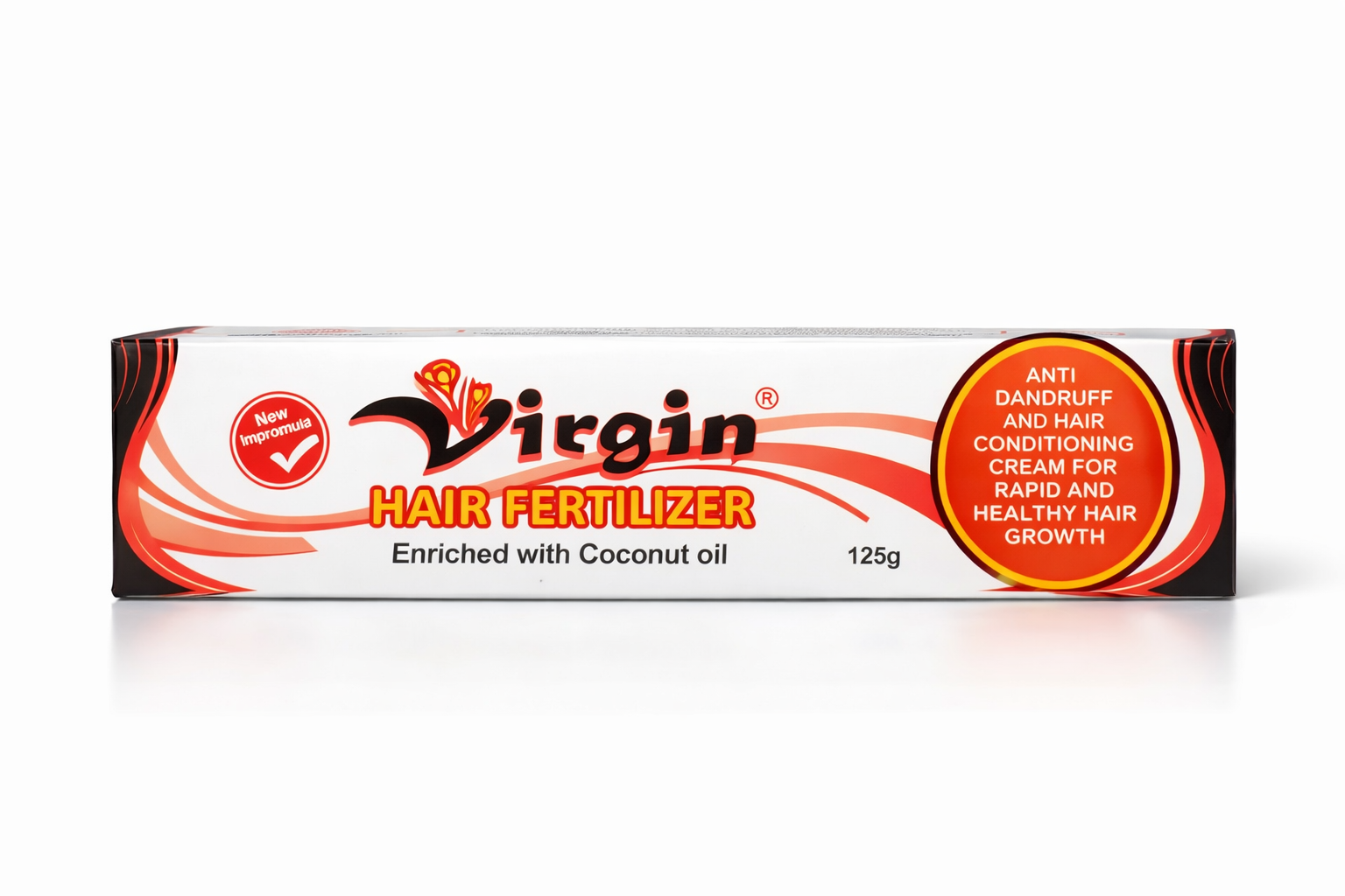 Virgin Hair Fertilizer with Coconut Oil 125g – Anti Dandruff Hair Conditioning Cream for Fast Hair Growth, Hair Fall Control, Scalp Nourishment, Dry & Damaged Hair Repair for Men & Women