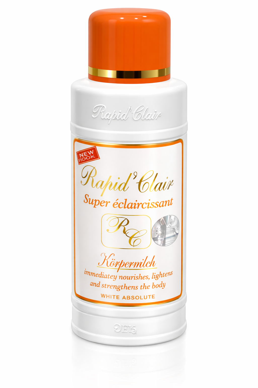 Rapid Clair Super Éclaircissant Body Milk White Absolute – Advanced Brightening & Nourishing Body Lotion for Dark Spots, Uneven Skin Tone, Dry Skin Repair, Radiant & Smooth Skin Care