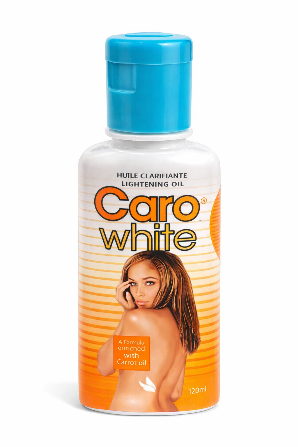 Caro White Lightening Oil with Carrot Oil 120ml – Brightening Body Oil for Dark Spots, Uneven Skin Tone, Hyperpigmentation – Moisturizing Clarifying Oil for Radiant, Smooth, Glowing Skin