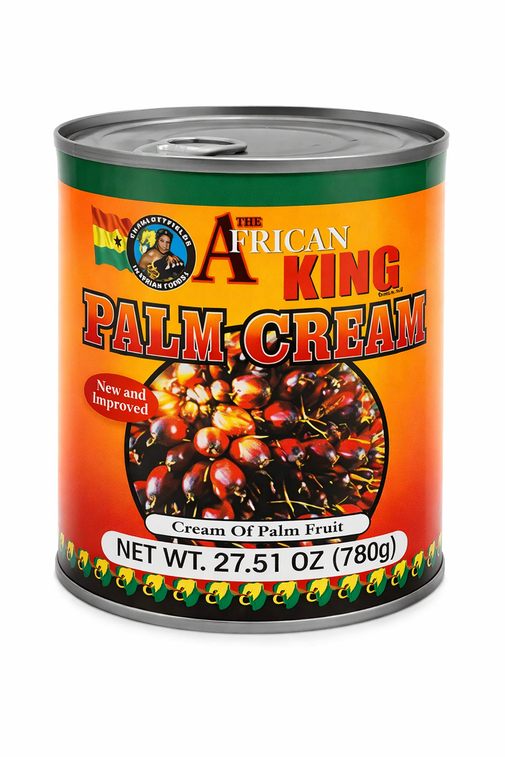 African King Palm Cream – Cream of Palm Fruit (27.51 oz / 780g) | Authentic West African Palm Nut Cream for Banga Soup, Palm Nut Soup, Egusi, Ofe Akwu, Ghanaian & Nigerian Traditional Dishes | Ready to Cook Canned Palm Fruit Extract