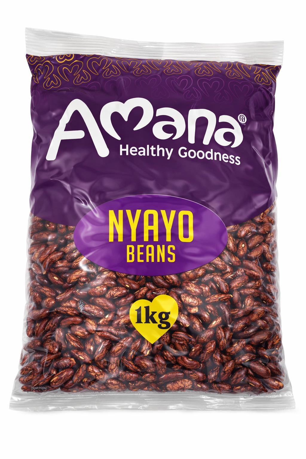 Amana Nyayo Beans 1kg – Premium Speckled Kidney Beans, Cranberry Beans, High Protein Dry Beans, Naturally Grown Pulses, Vegan Plant-Based Protein, Fiber Rich Indian Beans for Cooking, Curry, Rice & Stews