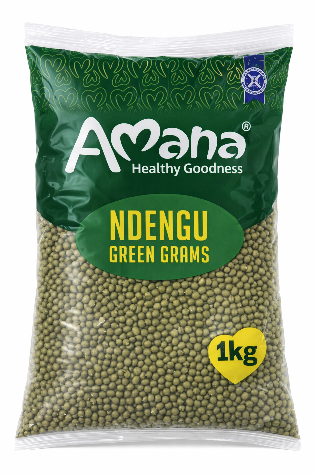 Amana Healthy Goodness Ndengu Green Grams 1kg – Premium Whole Green Moong Beans, Unpolished Natural Mung Beans, High Protein Lentils for Indian Cooking, Sprouting, Vegan & Gluten Free