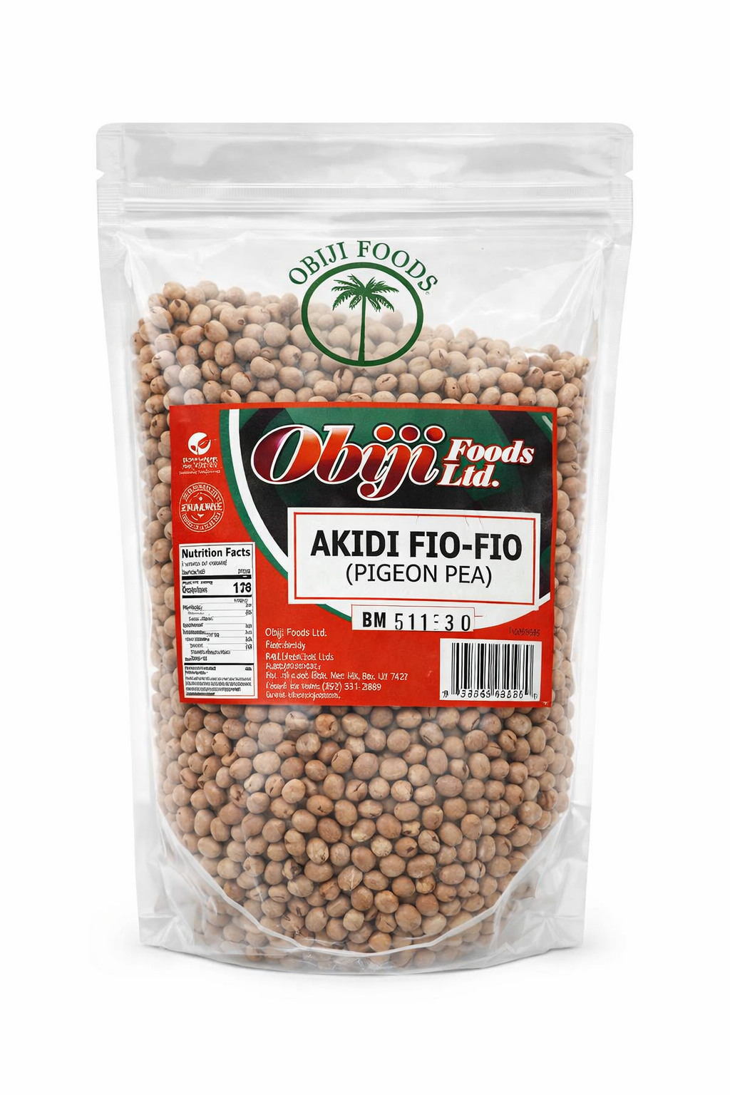Akidi Fio-Fio Pigeon Peas – Premium Whole Dry Pigeon Pea Beans – Authentic African & Caribbean Legume – High Protein Plant-Based Superfood – Non-GMO Natural Dried Beans for Soups, Stews, Rice & Traditional Dishes