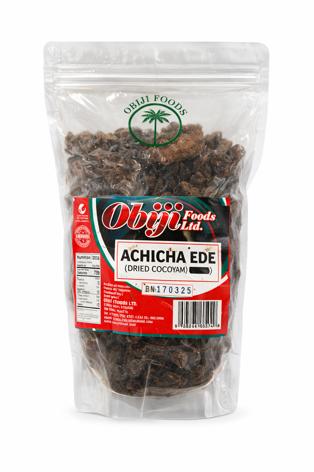 Obiji Foods Achicha Ede (Dried Cocoyam) – Authentic Nigerian Igbo Traditional Food, Sun-Dried Cocoyam Chunks for Achicha Soup, Natural African Root Vegetable, Non-GMO, Preservative Free