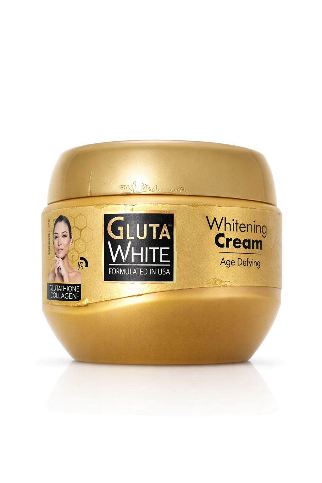 Gluta White Whitening Cream with Glutathione & Collagen – Advanced Brightening & Age Defying Face and Body Cream – Dark Spot Corrector, Skin Tone Evenner, Deep Moisturizing Anti Aging Cream for Women & Men – Formulated in USA