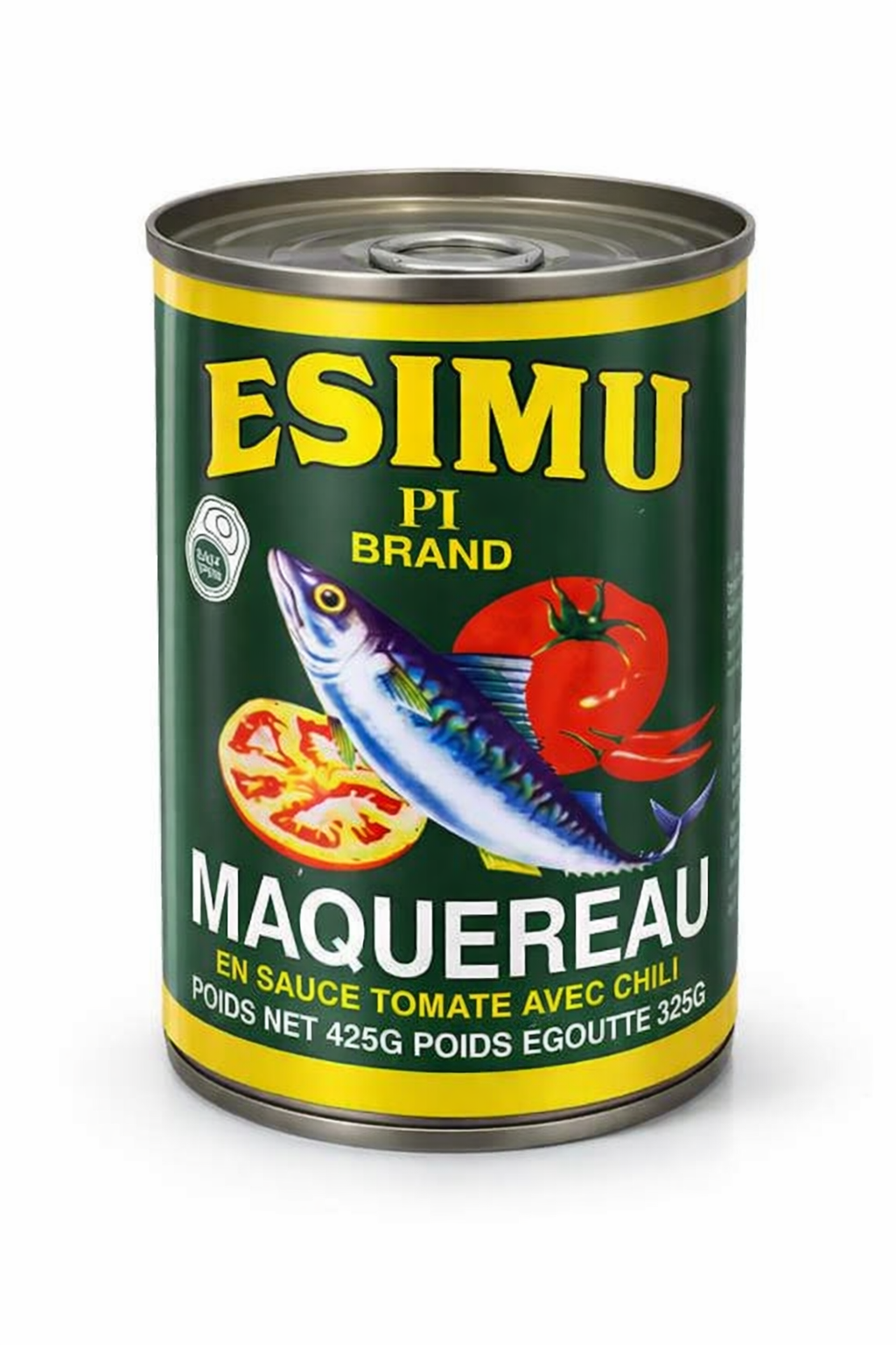 ESIMU PI Mackerel in Tomato Sauce with Chili 425g – Premium Canned Mackerel Fish, Ready to Eat Seafood, High Protein Omega-3 Rich, Spicy Tomato Sauce, Shelf Stable Canned Fish