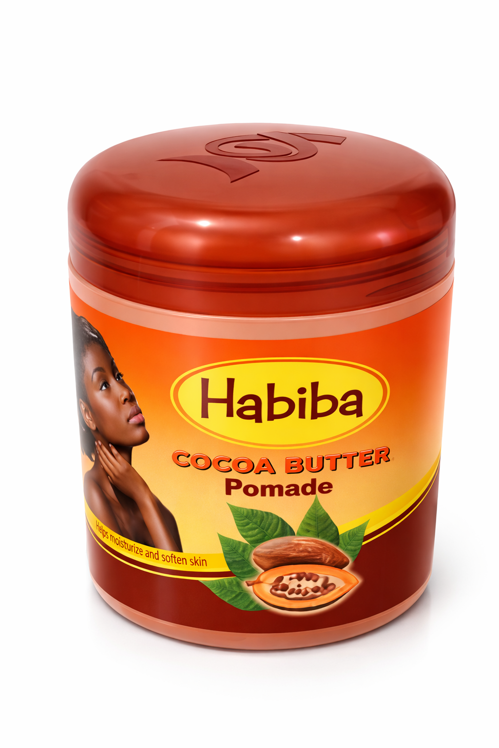Habiba Cocoa Butter Pomade for Skin & Hair Care – Deep Moisturizing Cocoa Butter Cream for Dry Skin, Stretch Marks, Body Butter, Face Moisturizer, Hair Pomade for Natural Hair, Daily Skin Care