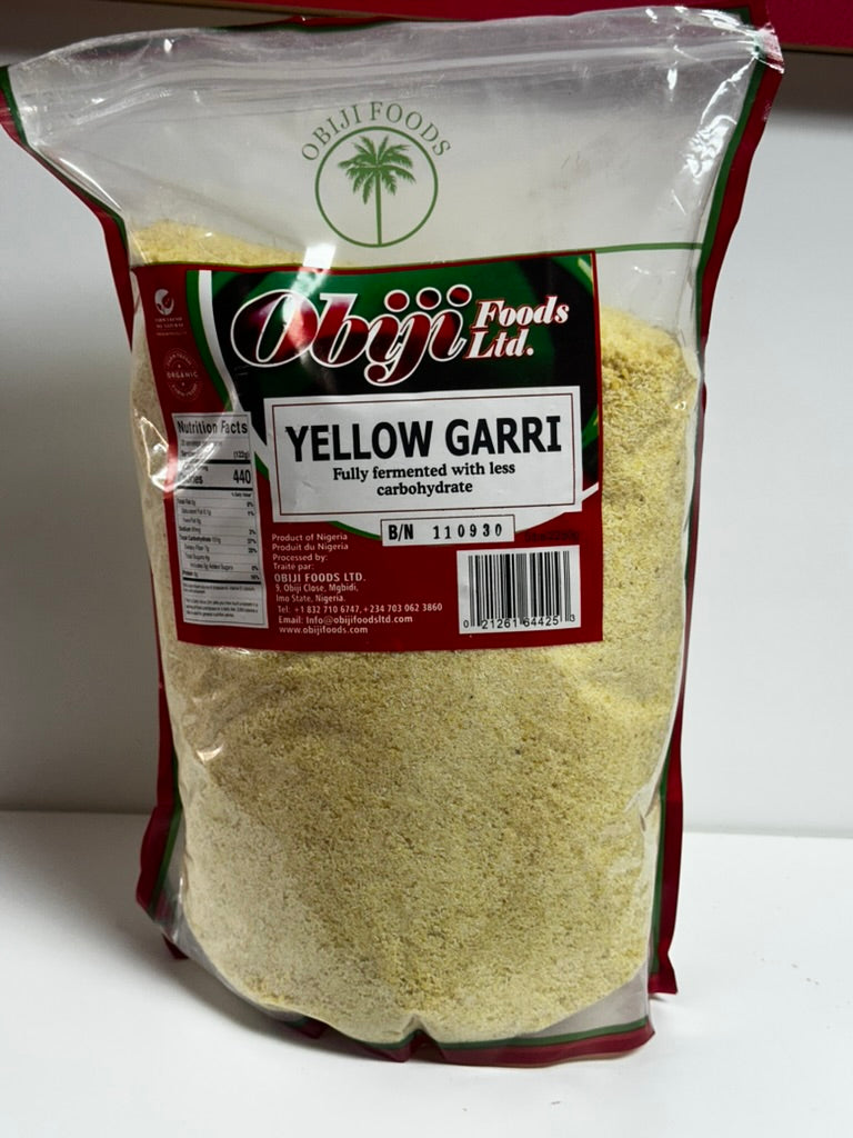 Obiji Foods Yellow Garri – Premium Fermented Cassava