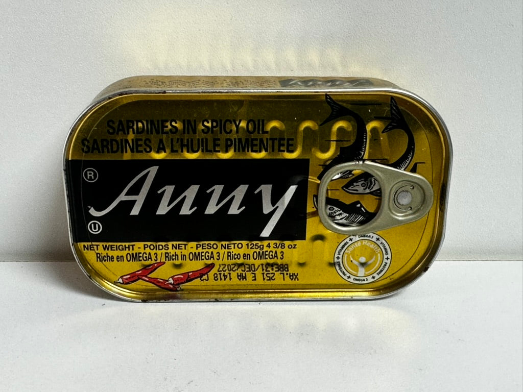 Anny Sardines in Spicy Oil – Bold & Flavorful Canned Sardines (125g) - 6pk