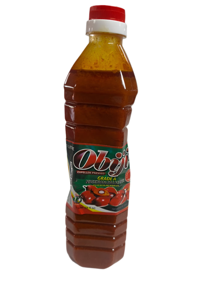 Obiji Expeller Pressed Grade A Nigerian Palm Oil – 1L (33.8 fl oz)