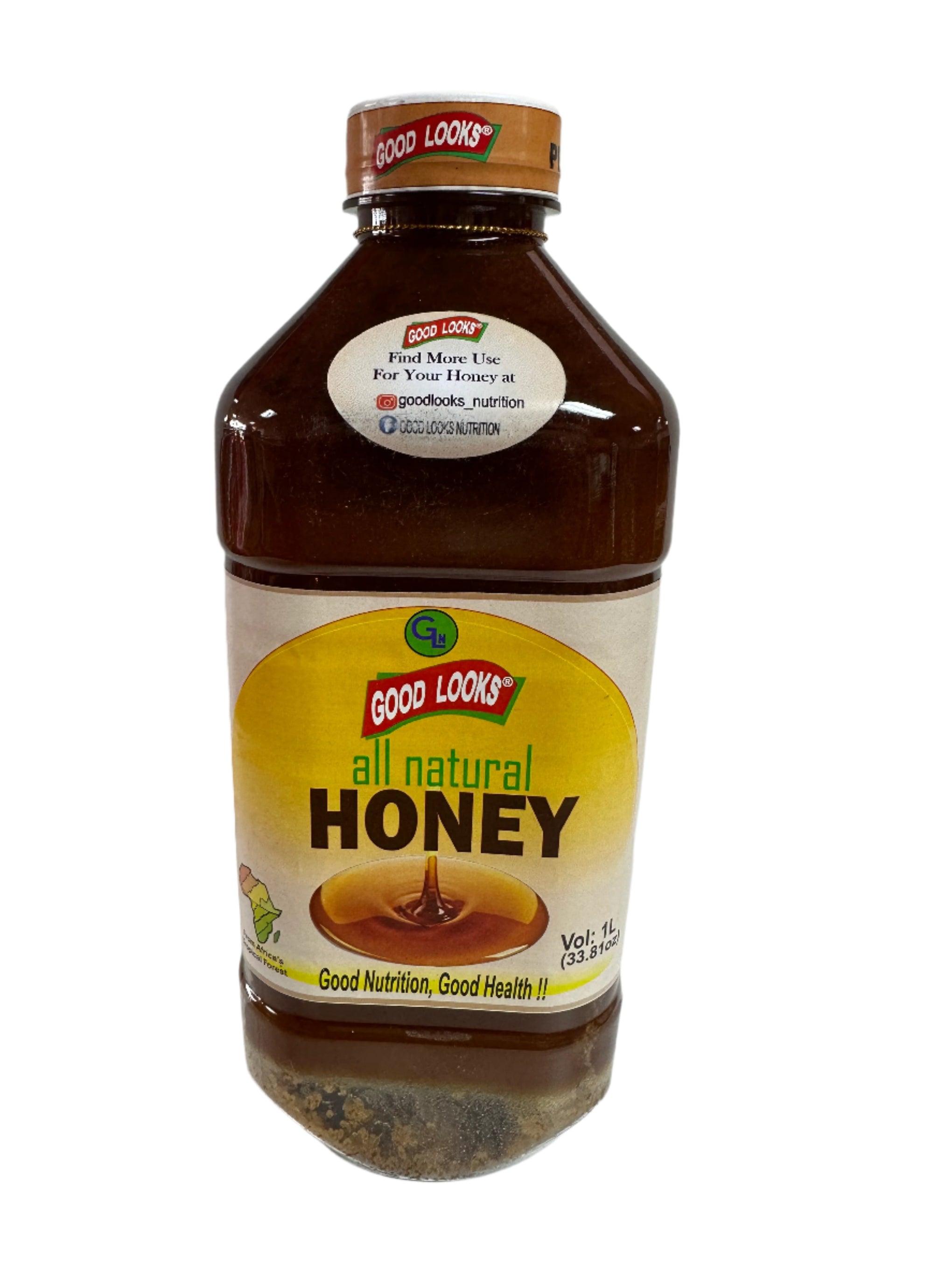 Good Looks All-Natural Honey – 100% Pure, Raw & Unprocessed | Premium Quality | 1L Bottle