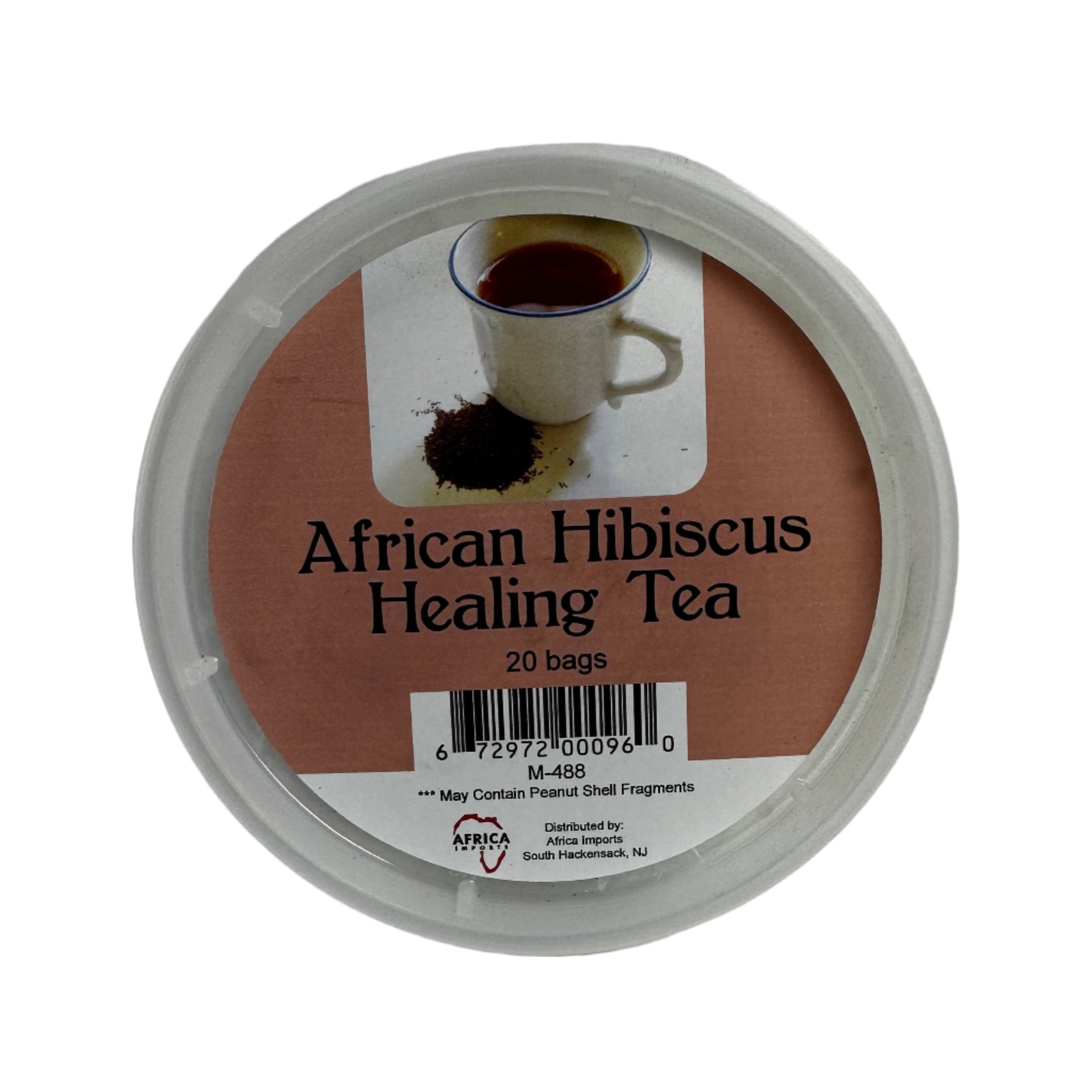 African Hibiscus Healing Tea – 100% Natural, Caffeine-Free, Herbal Wellness | 20 Tea Bags