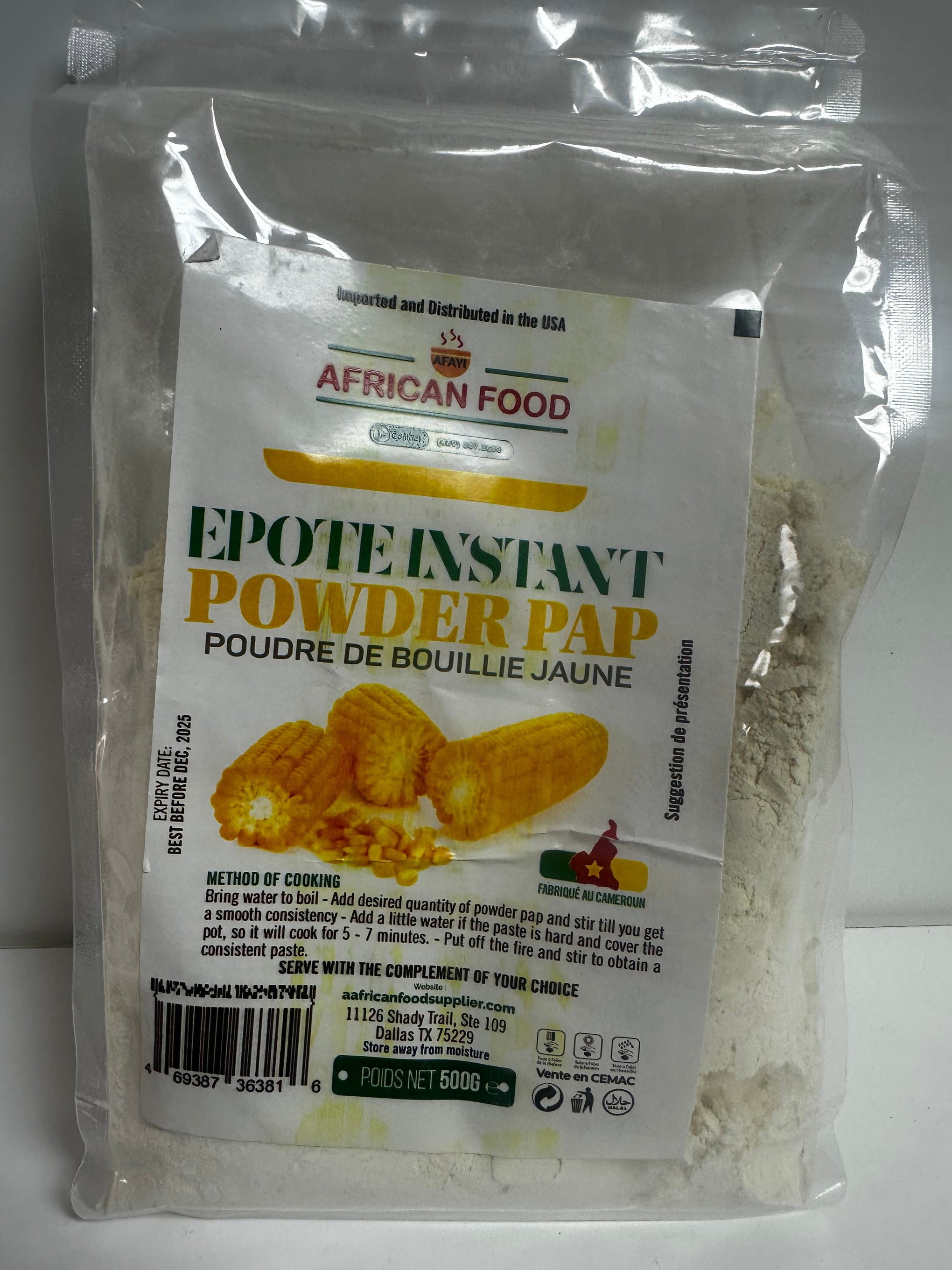 Epoté Instant Powder Pap – Authentic African Yellow Maize Porridge for Nutritious Breakfasts