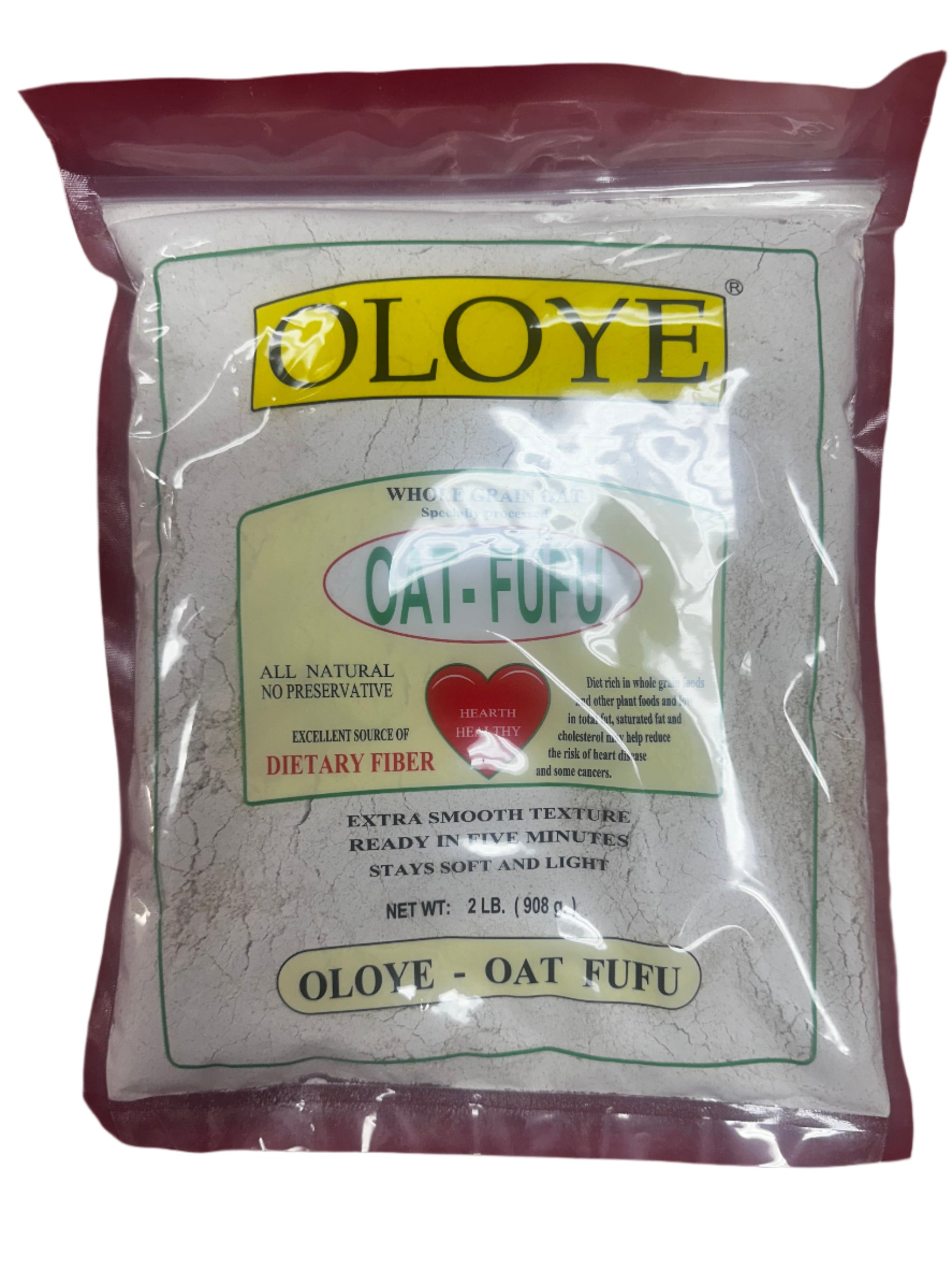 Oloye Oat Fufu – Whole Grain, High-Fiber African Fufu Flour - 2lb