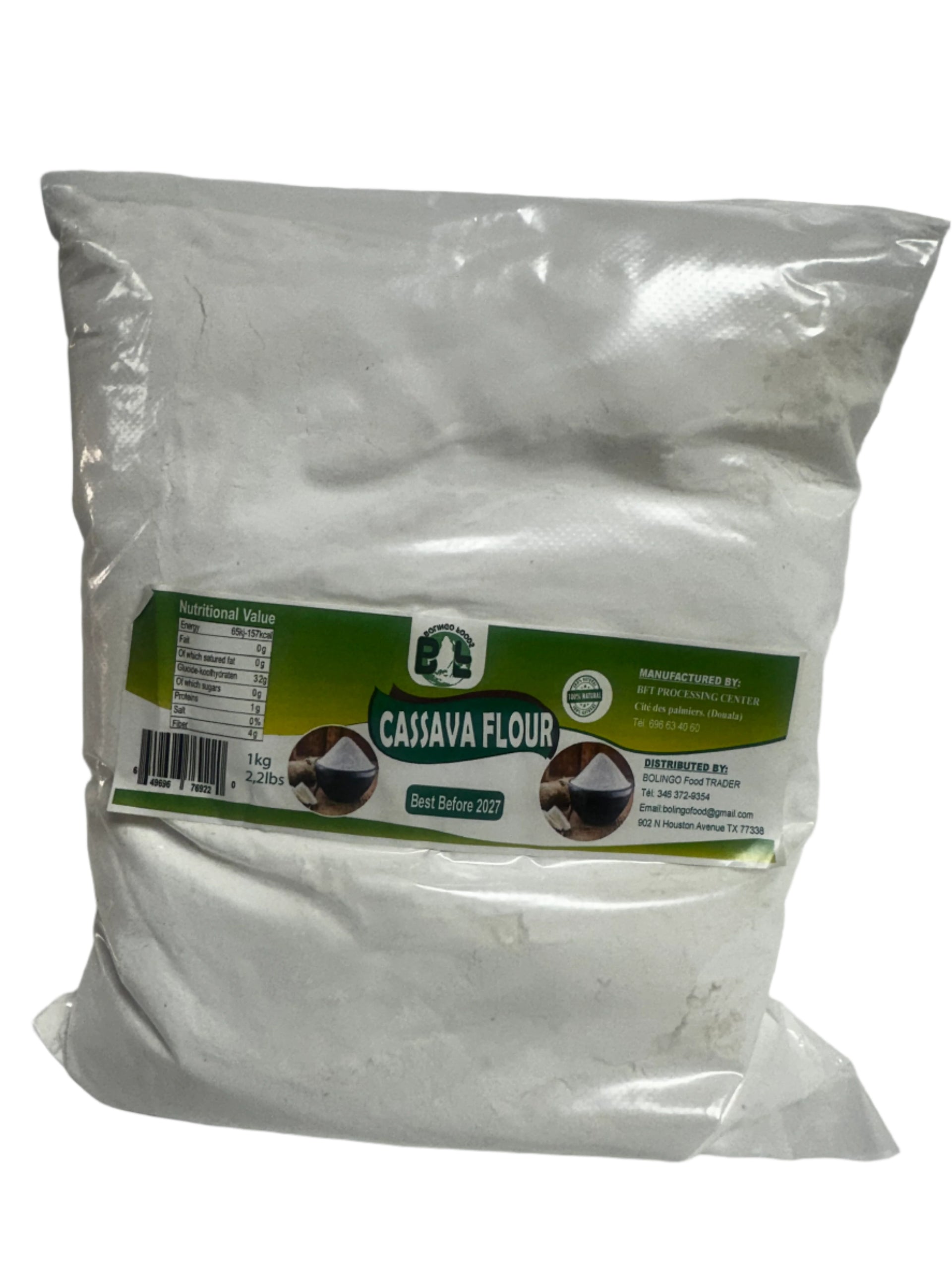 Premium Cassava Flour - 100% Natural & Gluten-Free | 1kg (2.2 lbs)