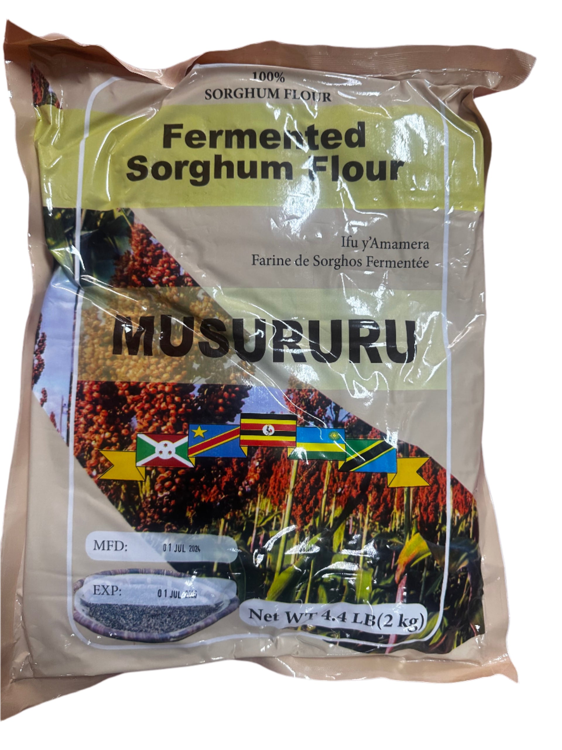 Fermented Sorghum Flour – Musuburu | 100% Natural & Traditional African Flour | 4.4 lbs (2kg)