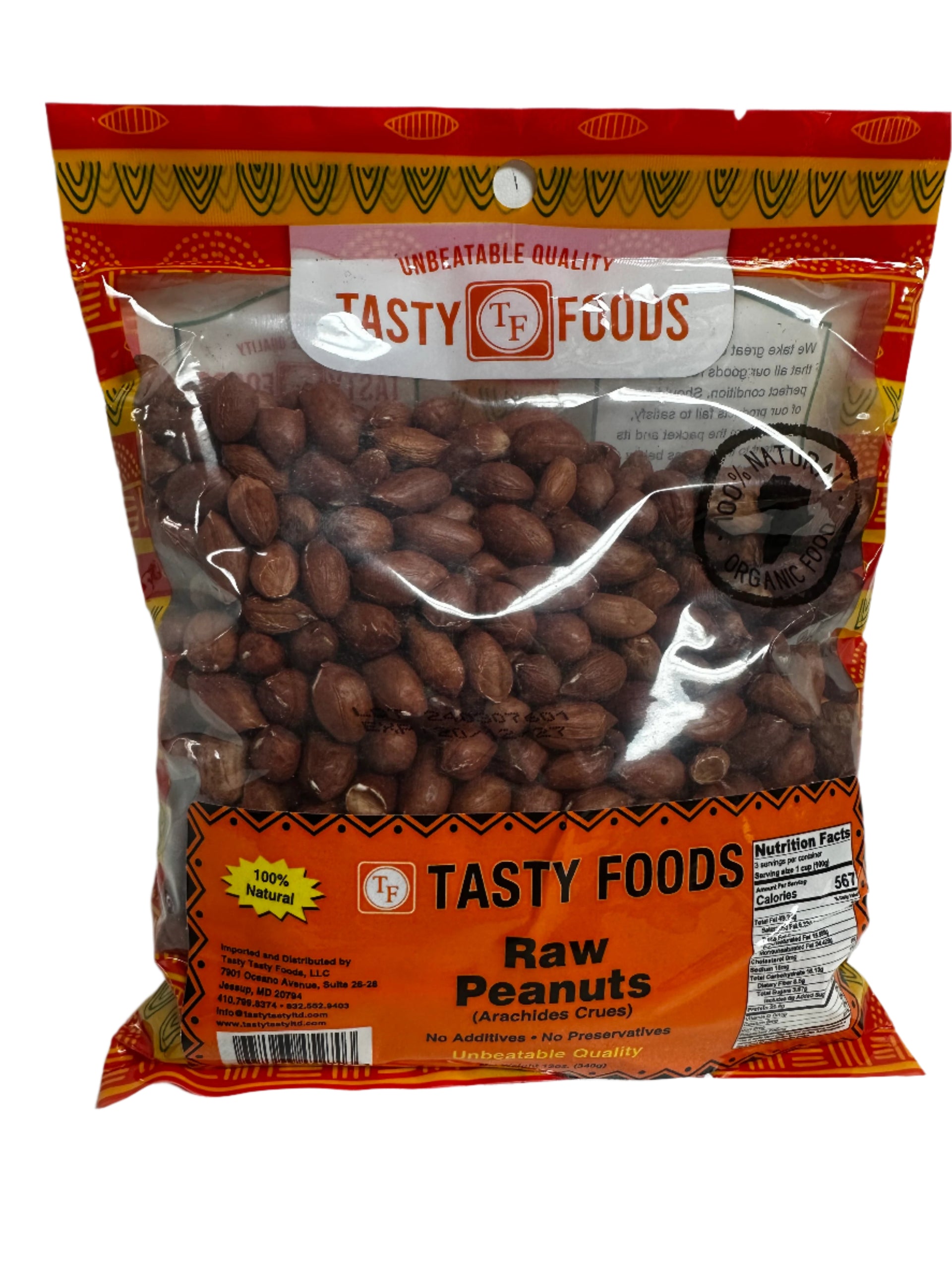 Tasty Foods Raw Peanuts – 100% Natural & Organic