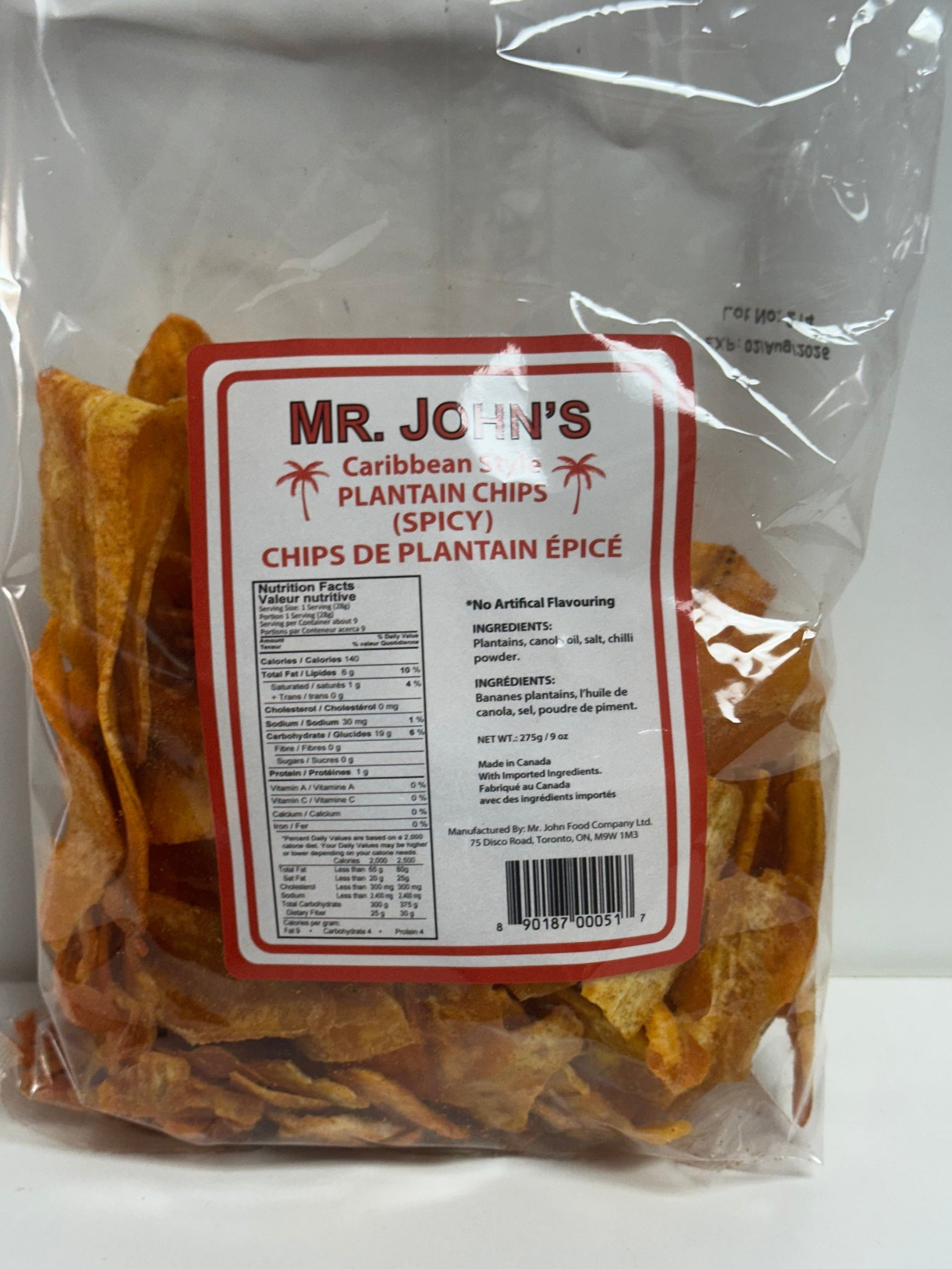 MR. JOHN’S Caribbean Style Spicy Plantain Chips