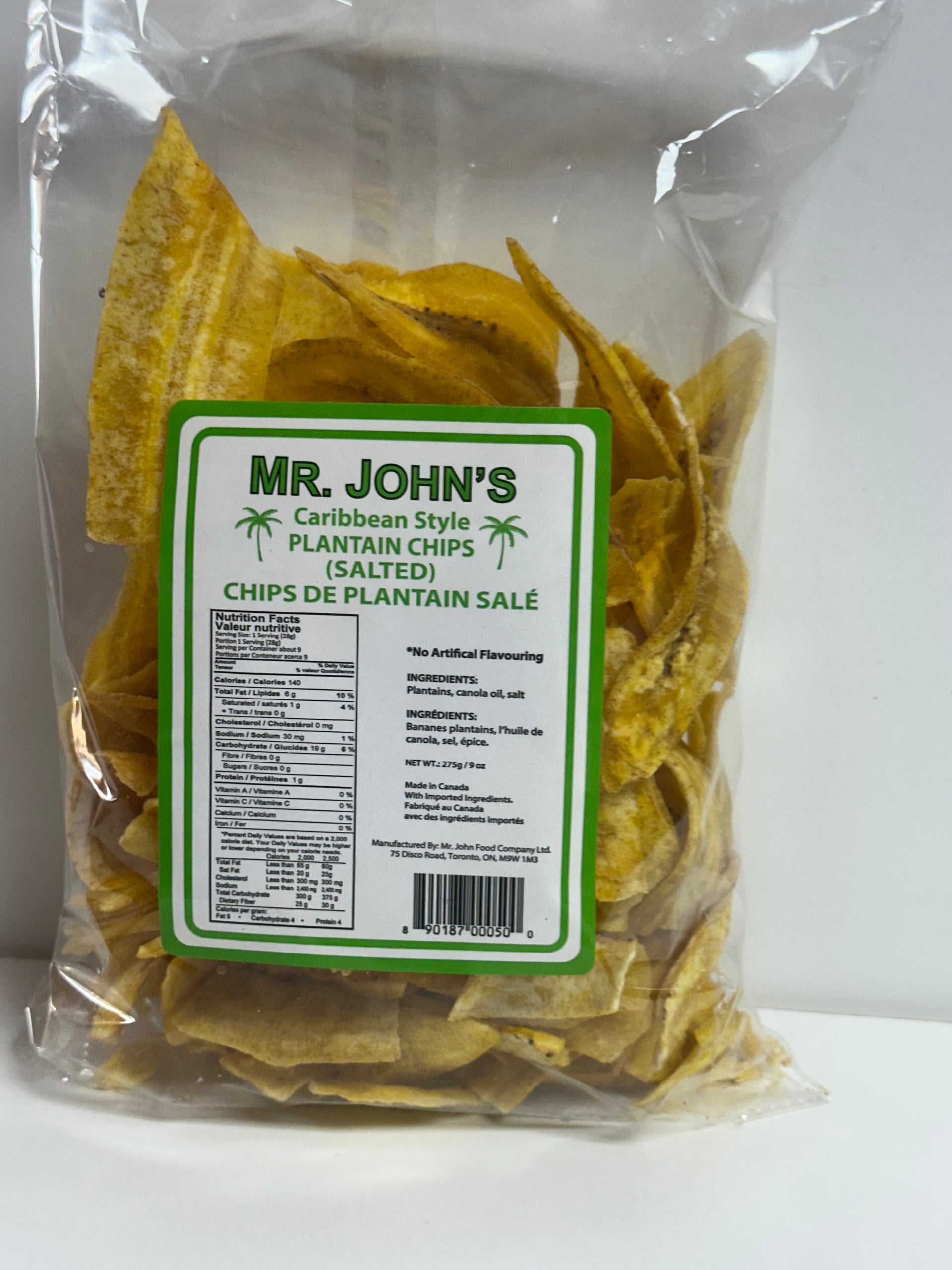 MR. JOHN’S Caribbean Style Salted Plantain Chips