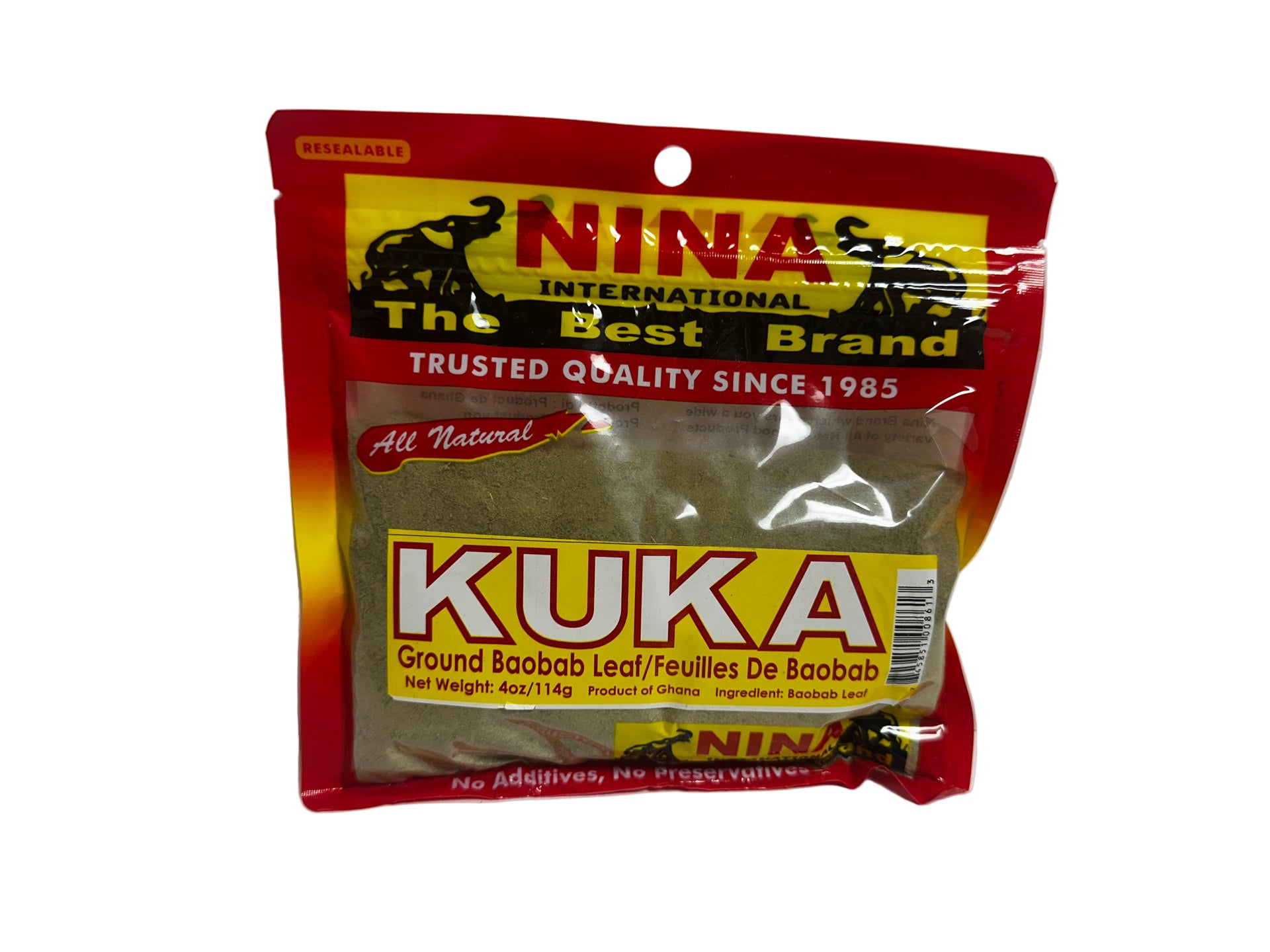 Kuka – Ground Baobab Leaf Powder 4oz (114g) | All Natural Superfood from Ghana