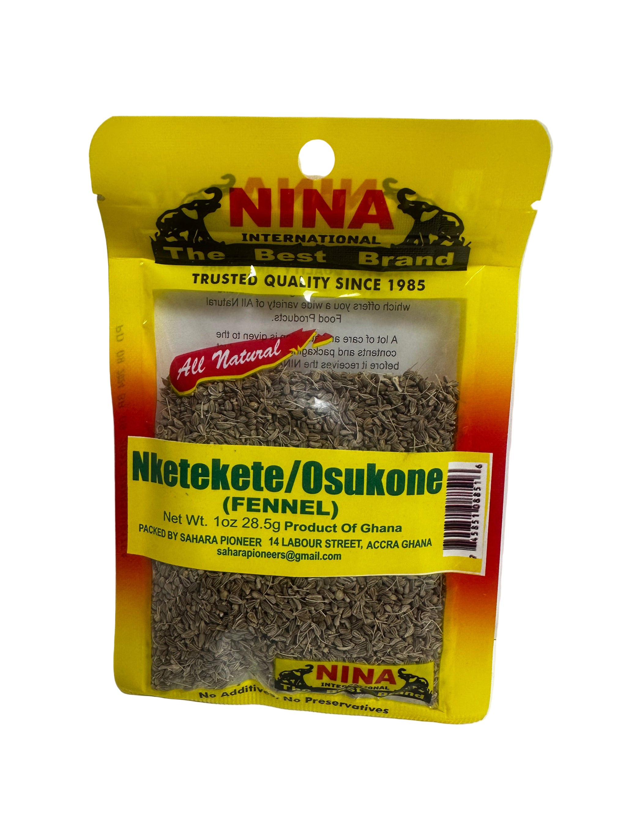 Nina International Nketekete (Osukone) – Fennel Seeds 1oz (28.5g) | All Natural Spice from Ghana