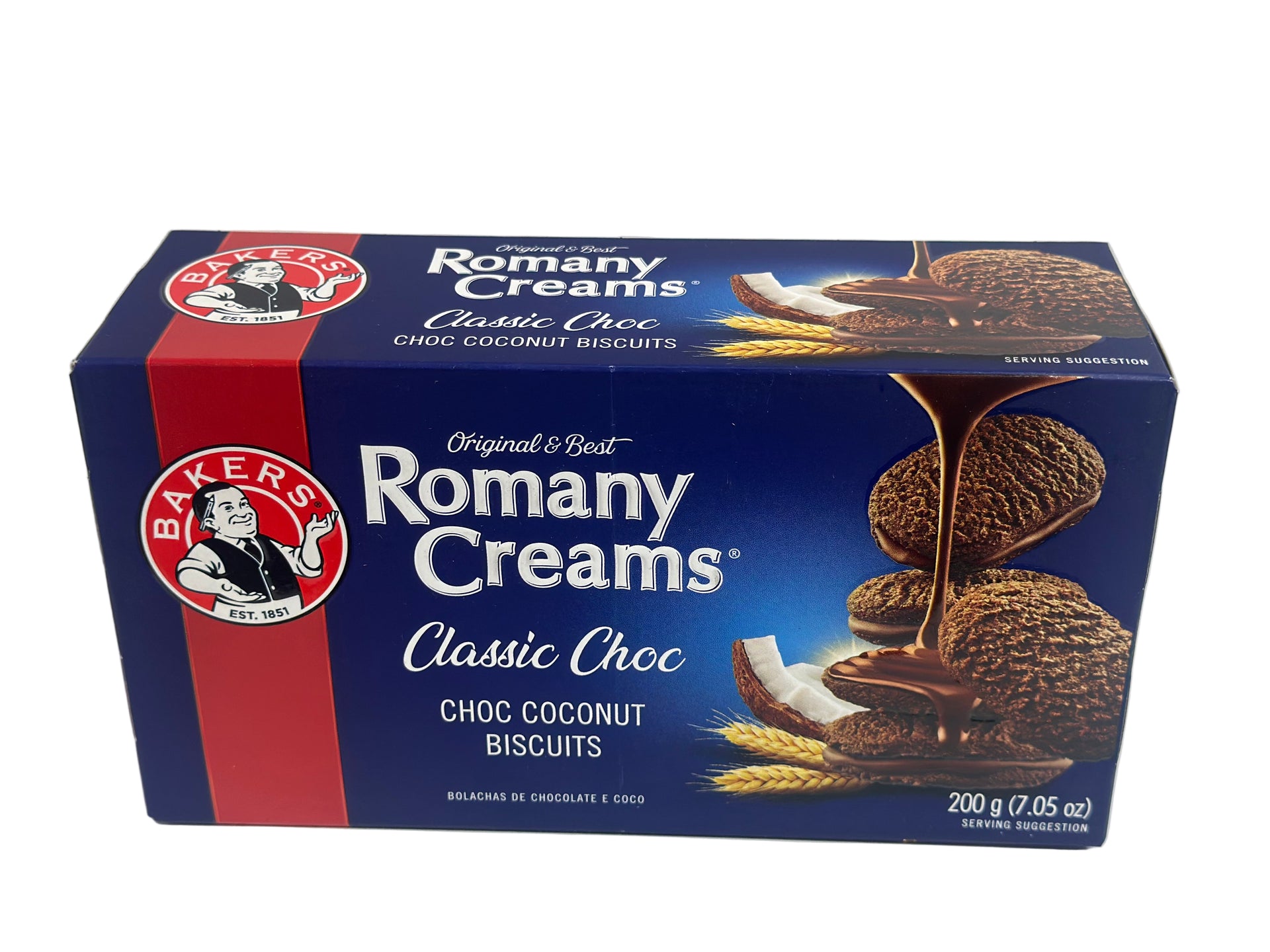 Bakers Romany Creams Classic Choc Coconut Biscuits – Pack of 5 (200g Each)