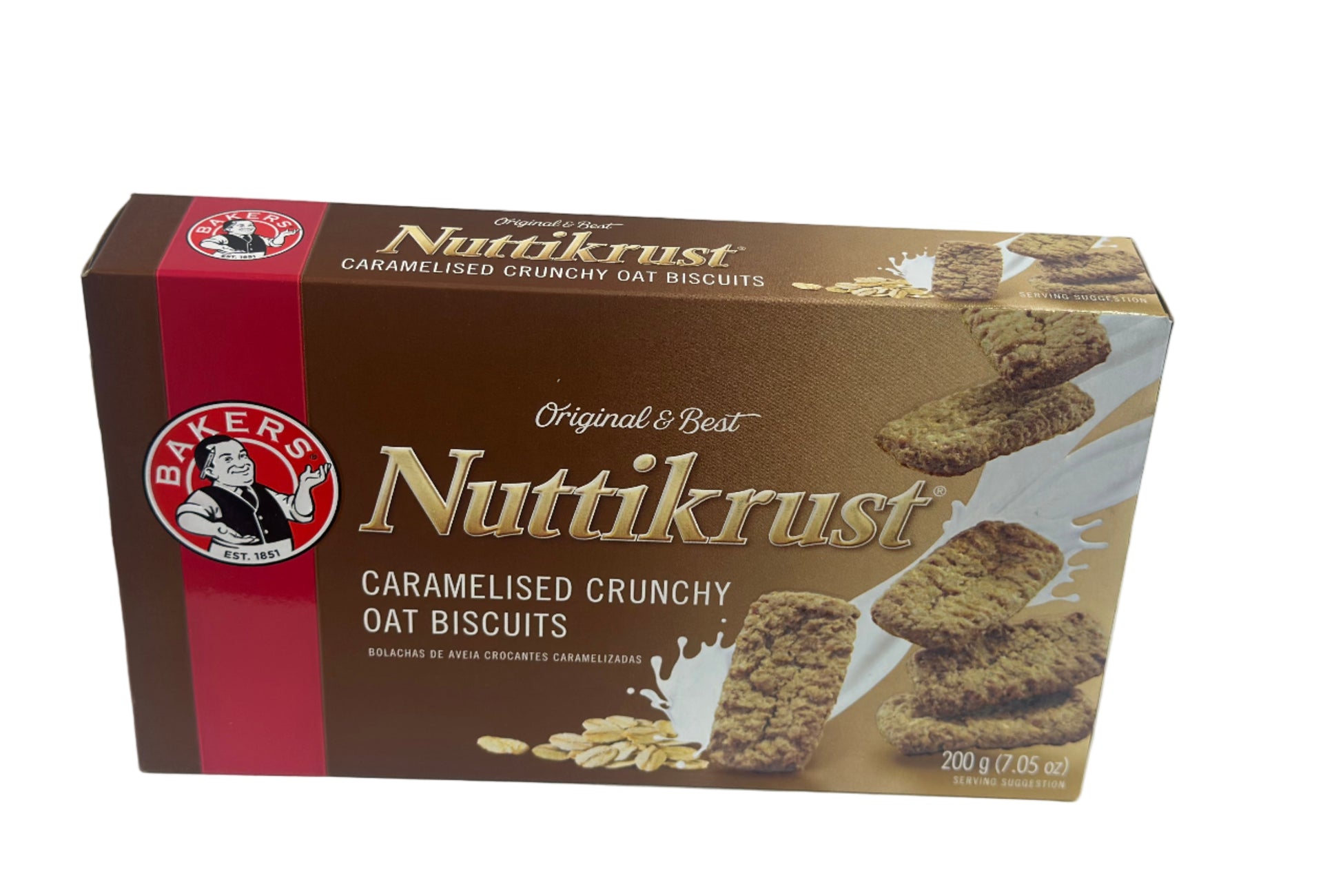 Bakers Nuttikrust Caramelised Crunchy Oat Biscuits – Pack of 5 (200g Each)