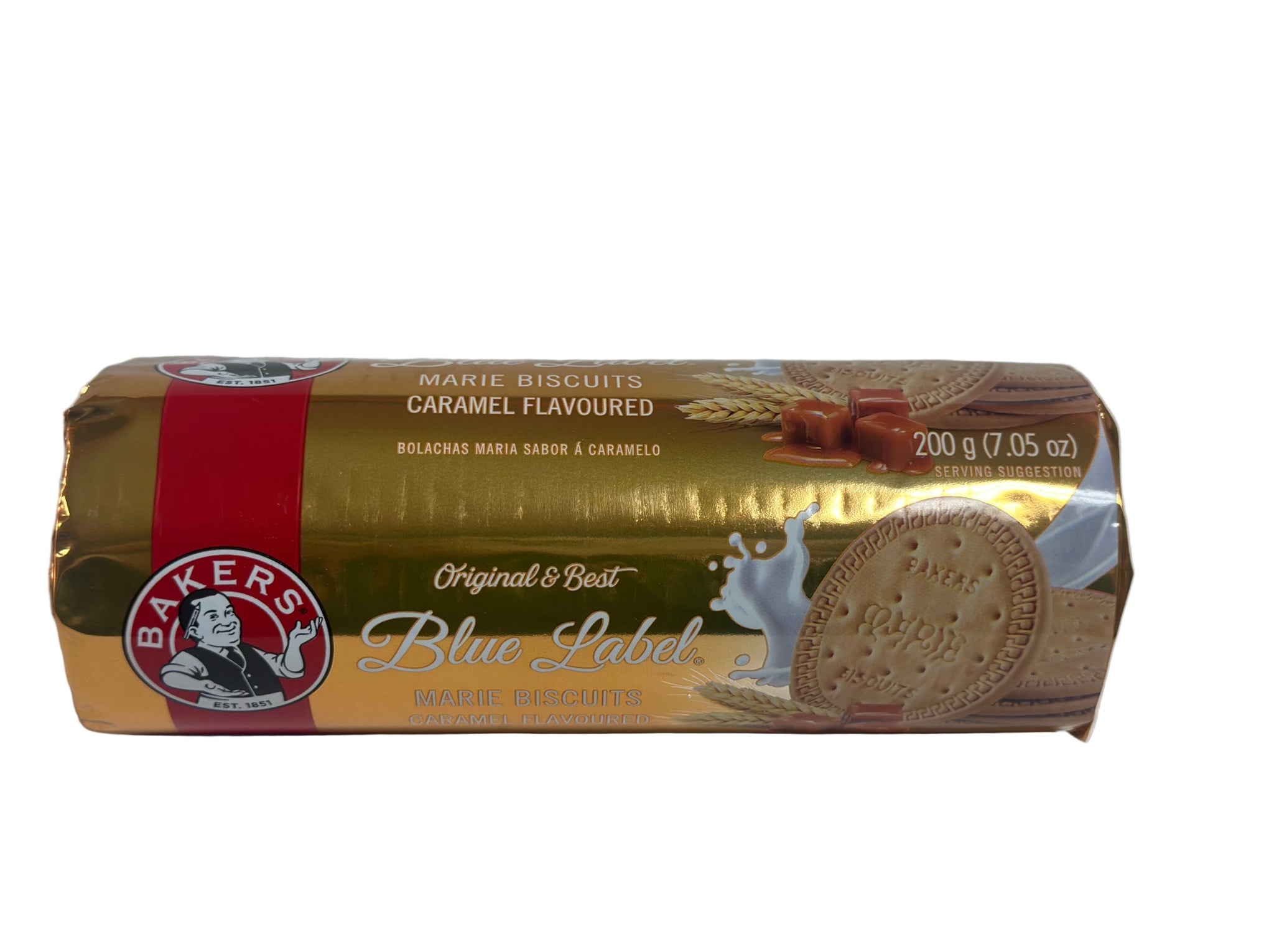 Bakers Blue Label Caramel Flavoured Marie Biscuits – Pack of 5 (200g Each)
