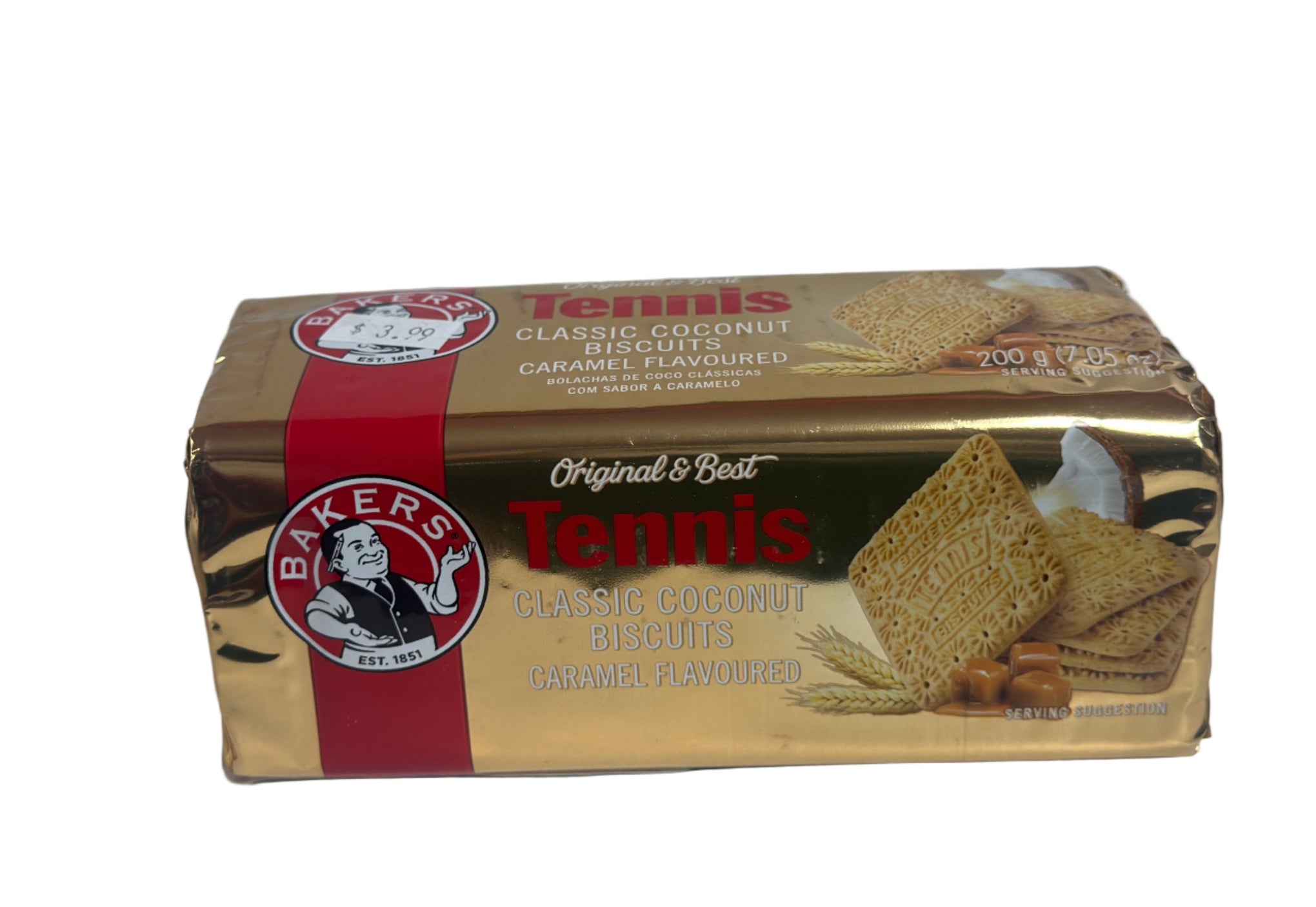 Bakers Tennis Classic Coconut Biscuits – Caramel Flavoured – Pack of 5 (200g Each)