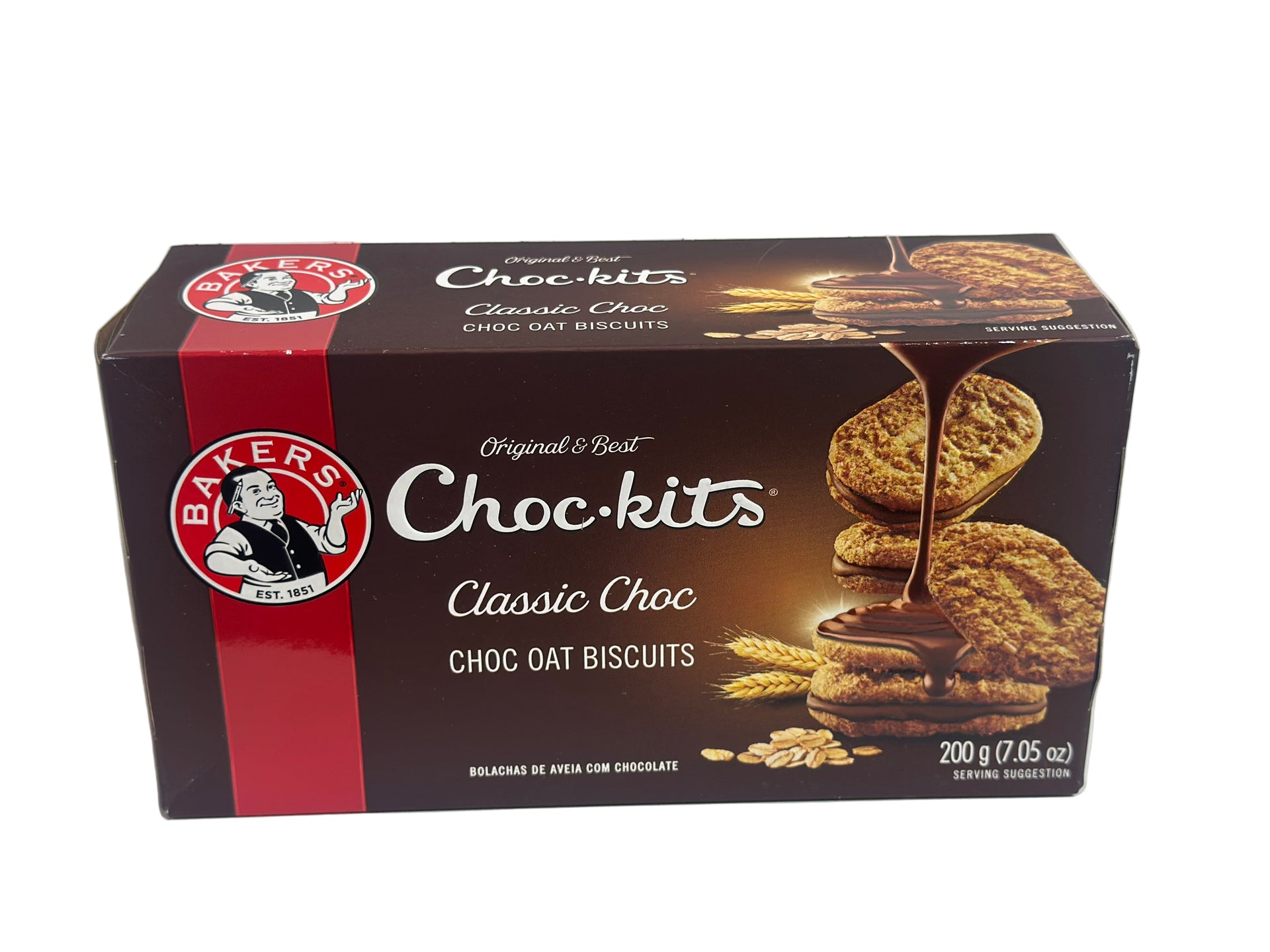 Bakers Choc-Kits Classic Choc Oat Biscuits – Pack of 5 (200g Each)
