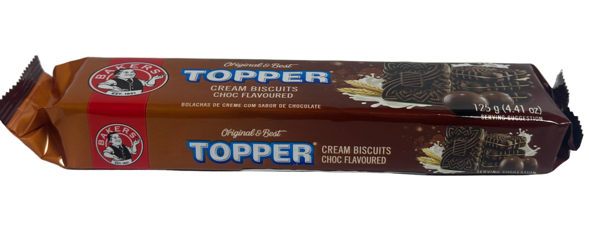 Bakers Topper Cream Biscuits — Choc Flavoured — Pack of 5 (125g Each)