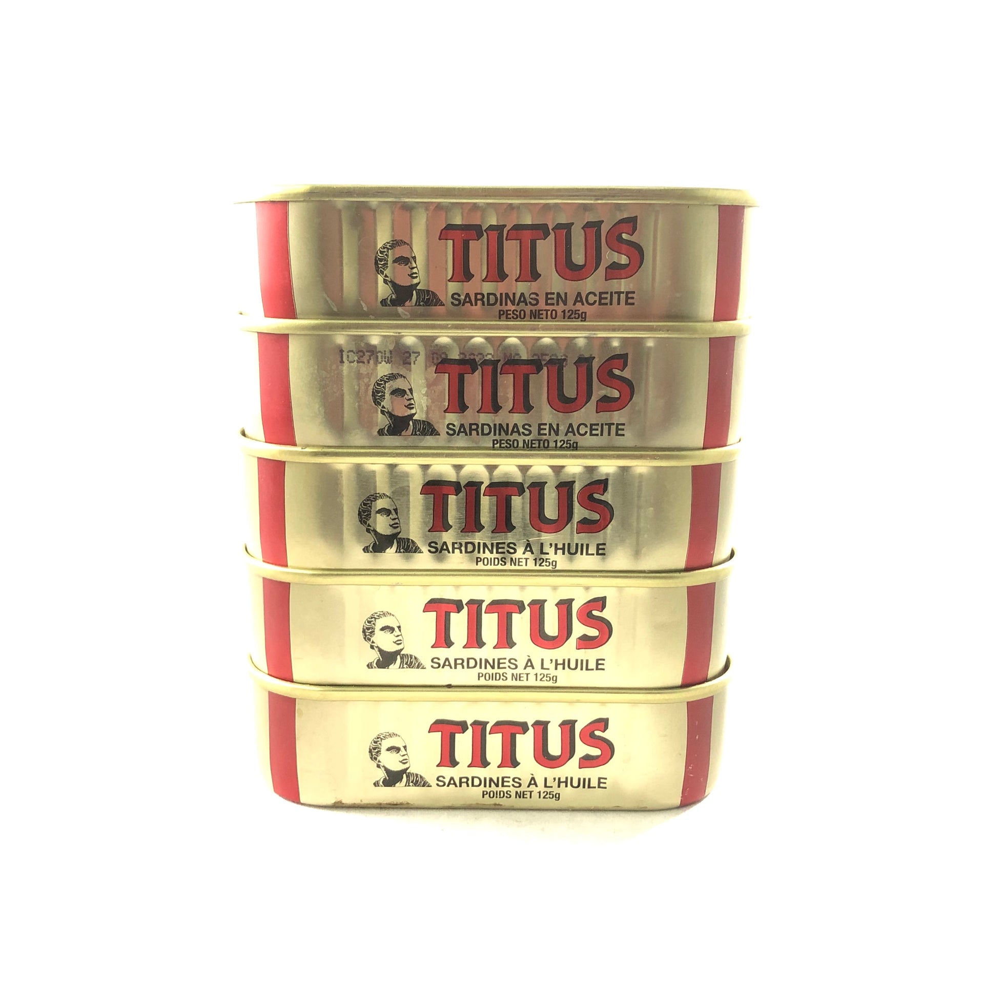 Titus Sardine in Oil 4oz - 5 Packs - Break Stop