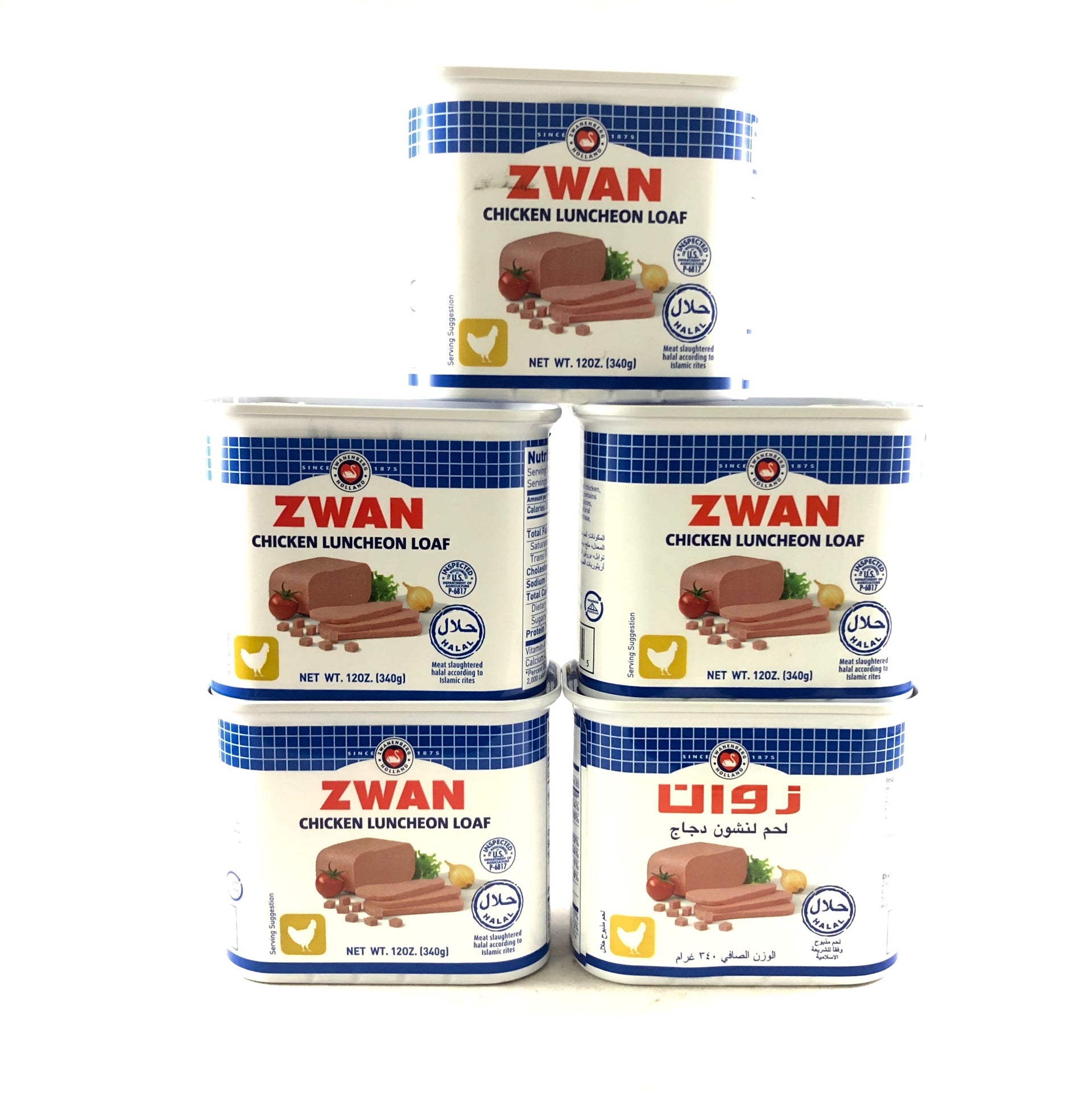 Zwan Chicken Luncheon Loaf 12oz x 5 Cans - Break Stop