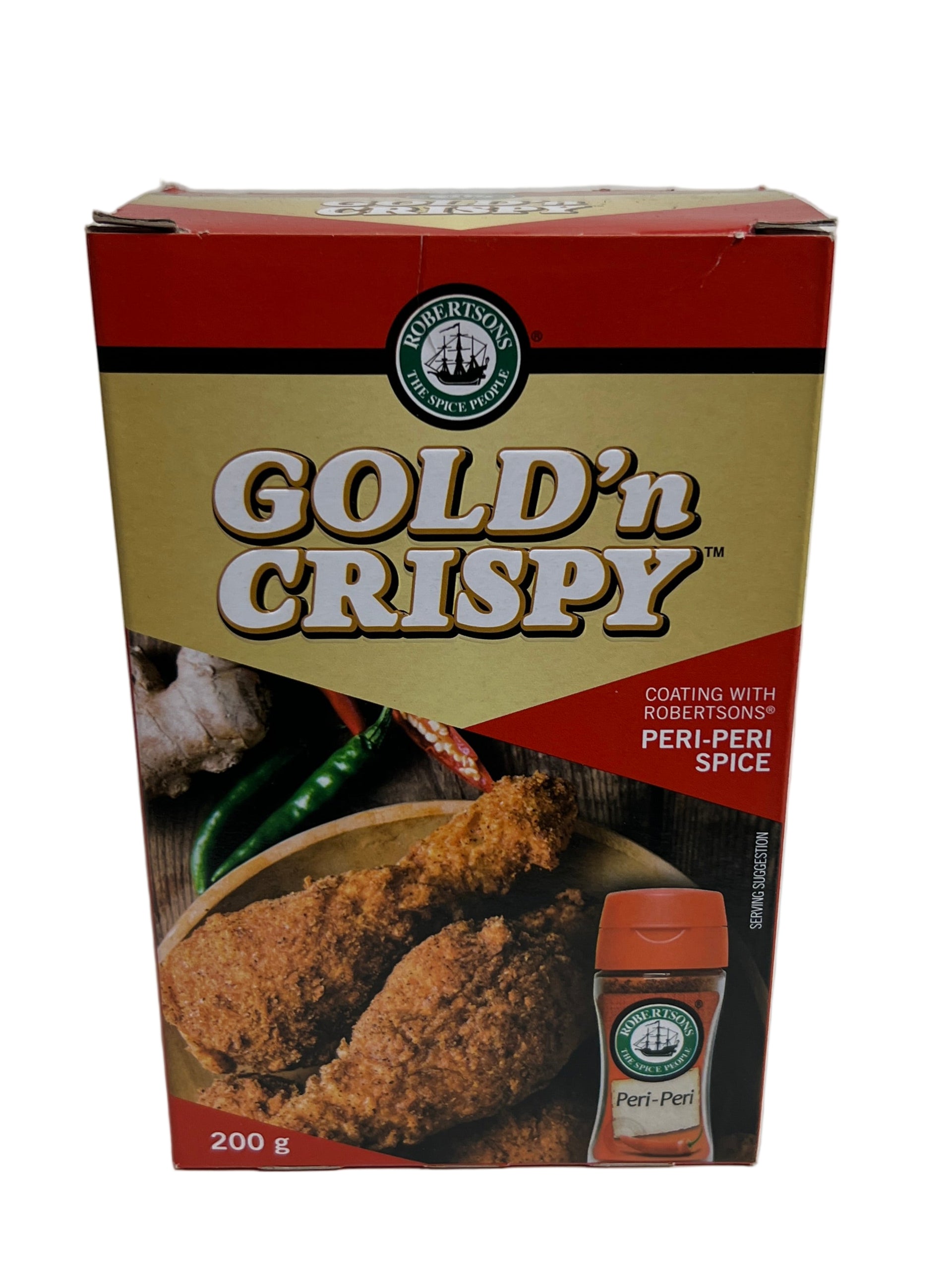 Robertsons Gold’n Crispy Coating with Peri-Peri Spice – 200g | Spicy Crispy Chicken Coating Mix - Pack of 4