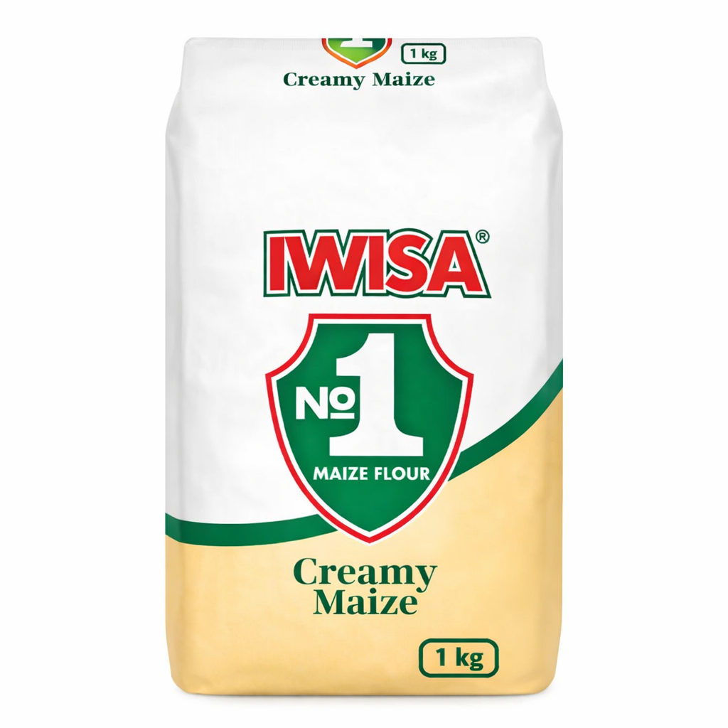 Iwisa Creamy Maize Meal 1kg – Premium Fine Ground Cornmeal, Smooth Texture for Pap, Porridge & Traditional Dishes, Non-GMO Maize Flour, Staple Pantry Essential for Breakfast & Cooking